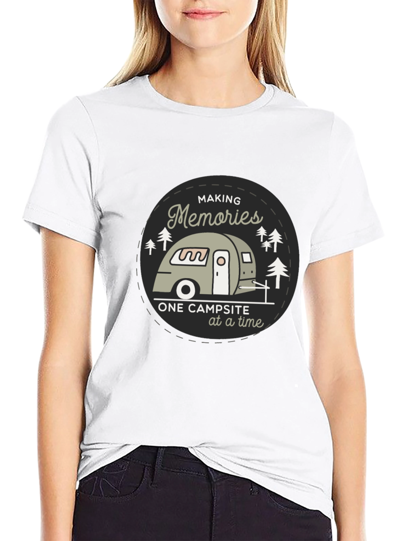 Black Camping Memories T-Shirt - Campground Adventure Tee view 9