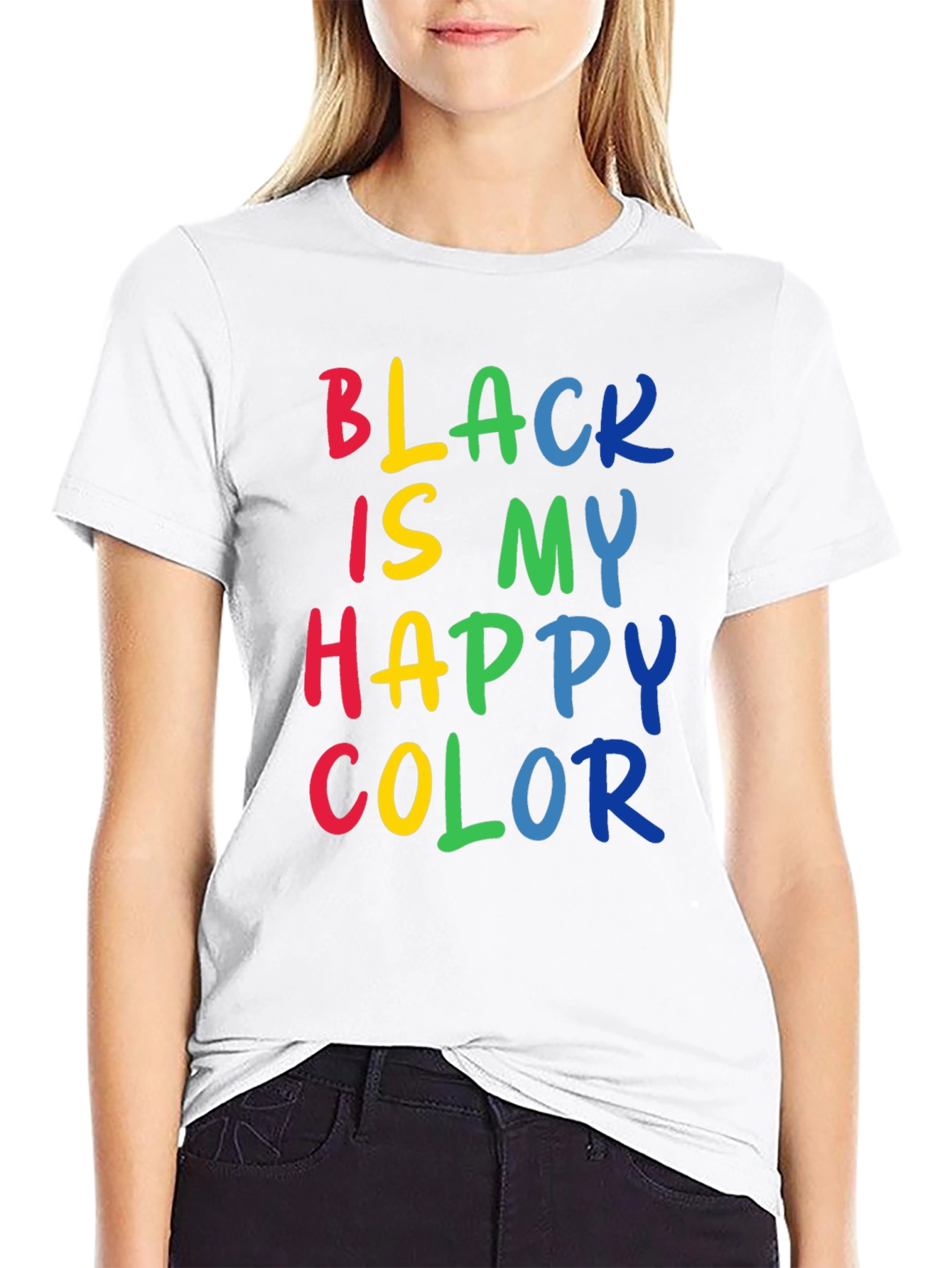 Black Black is My Happy Color Tee view 9