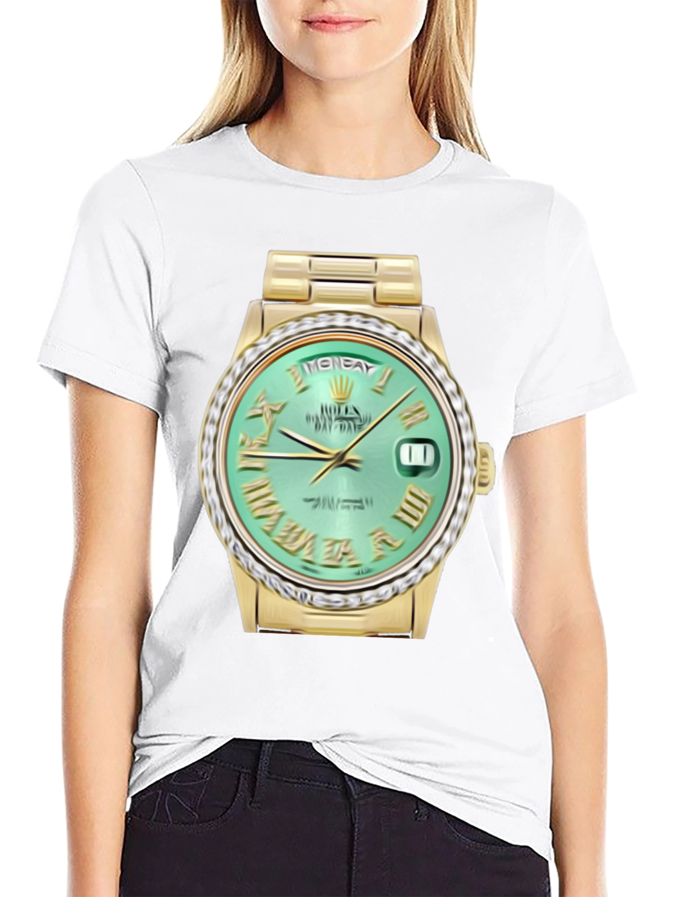 Gold Watch Graphic Tee - Rolex Day-Date Style - 9
