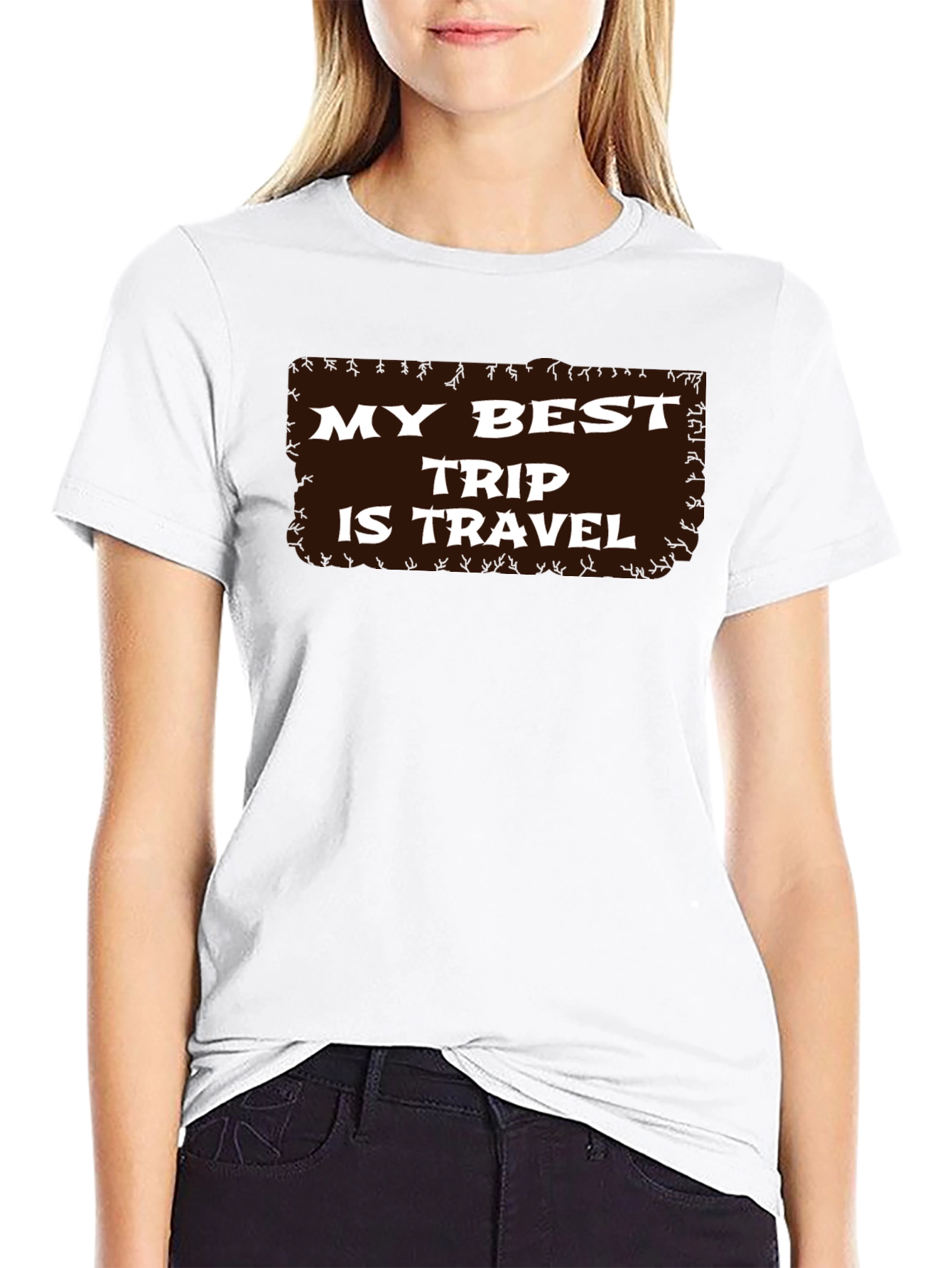 Black My Best Trip is Travel - Graphic T-Shirt view 9