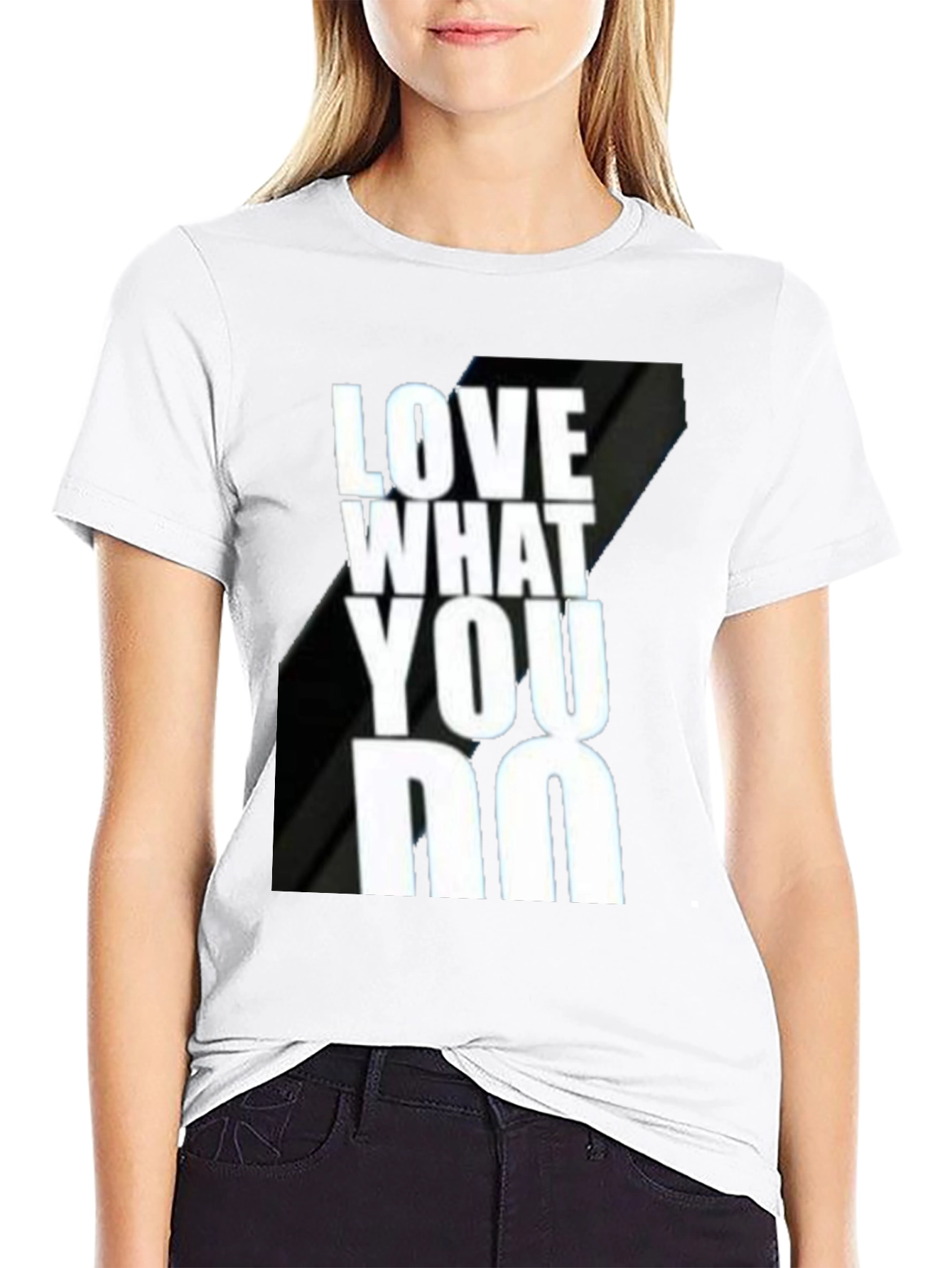 Black Love What You Do Black Graphic T-Shirt view 9