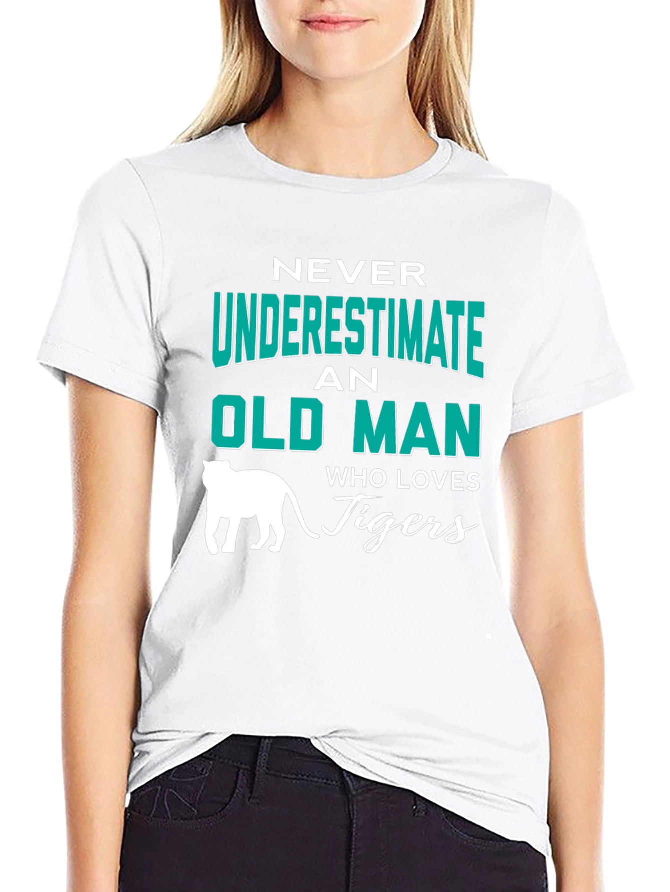 Black Never Underestimate an Old Man Who Loves Tigers T-Shirt view 9