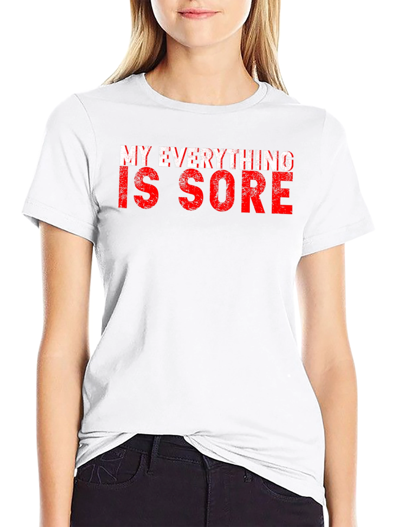 Black My Everything is Sore Black T-Shirt view 9