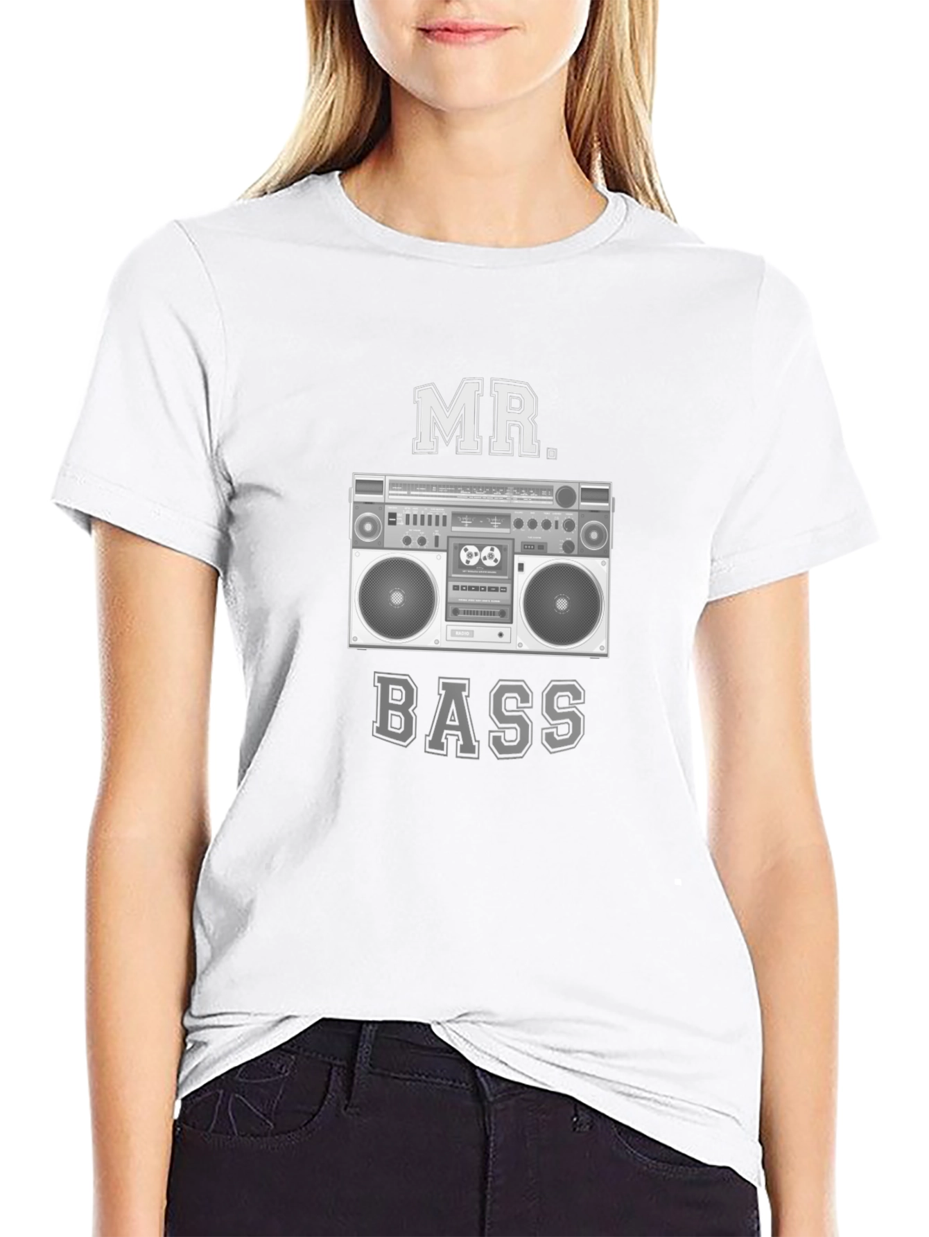 Black Mr. Bass Boombox Graphic Tee view 9