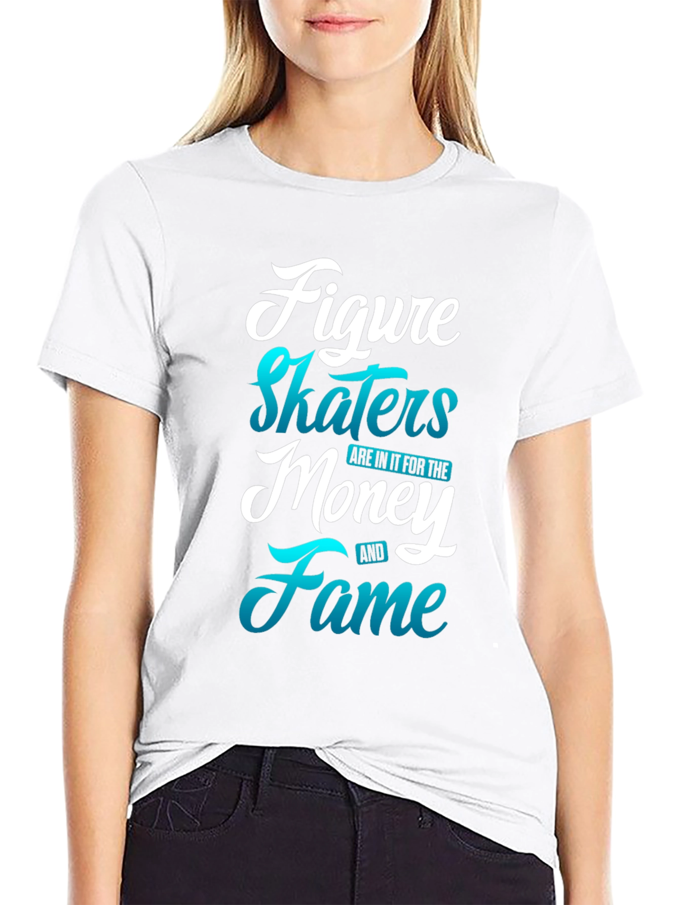 Black Figure Skaters Money Fame T-Shirt view 9