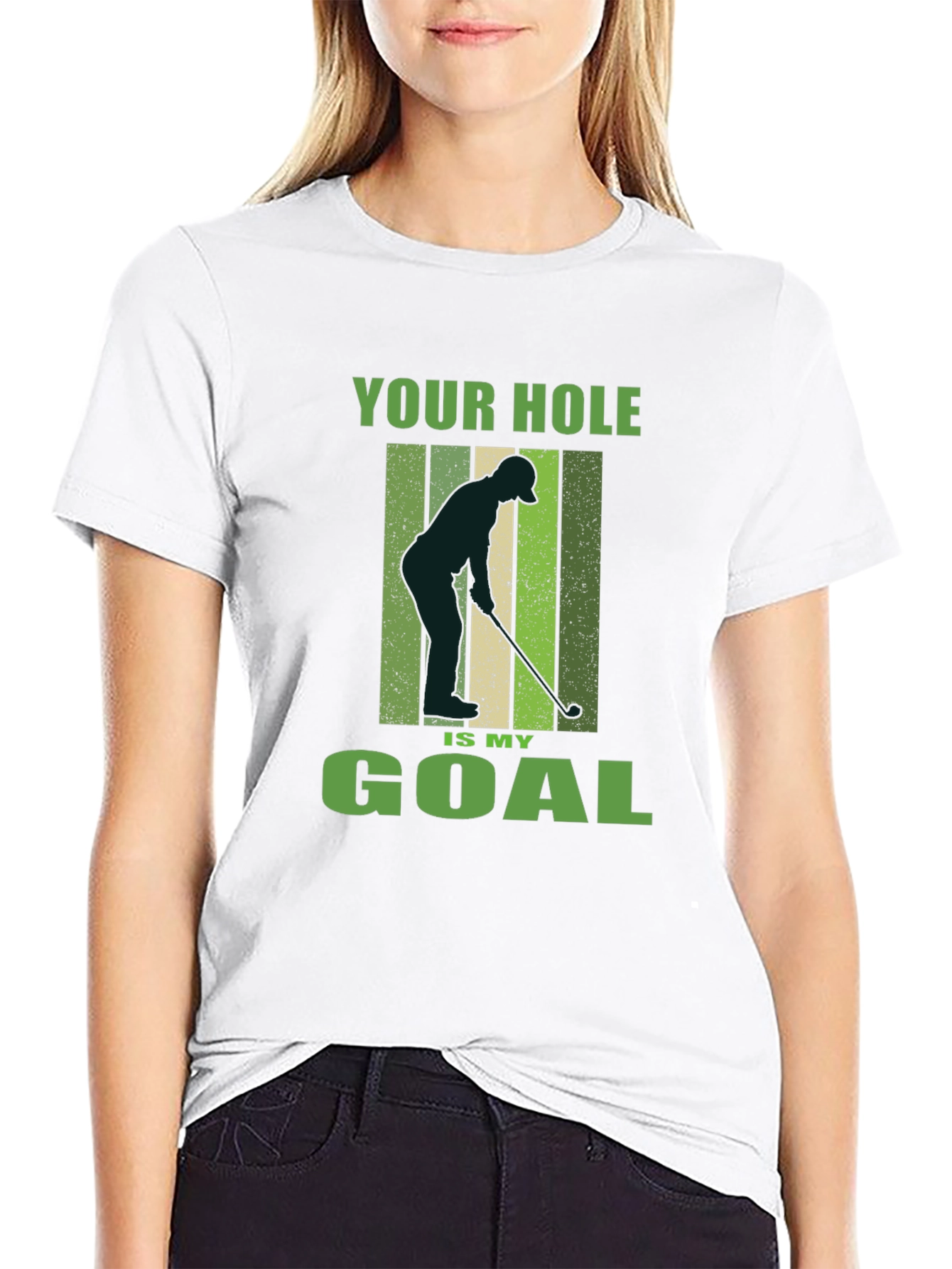 Black Your Hole is My Goal Golf T-Shirt view 9