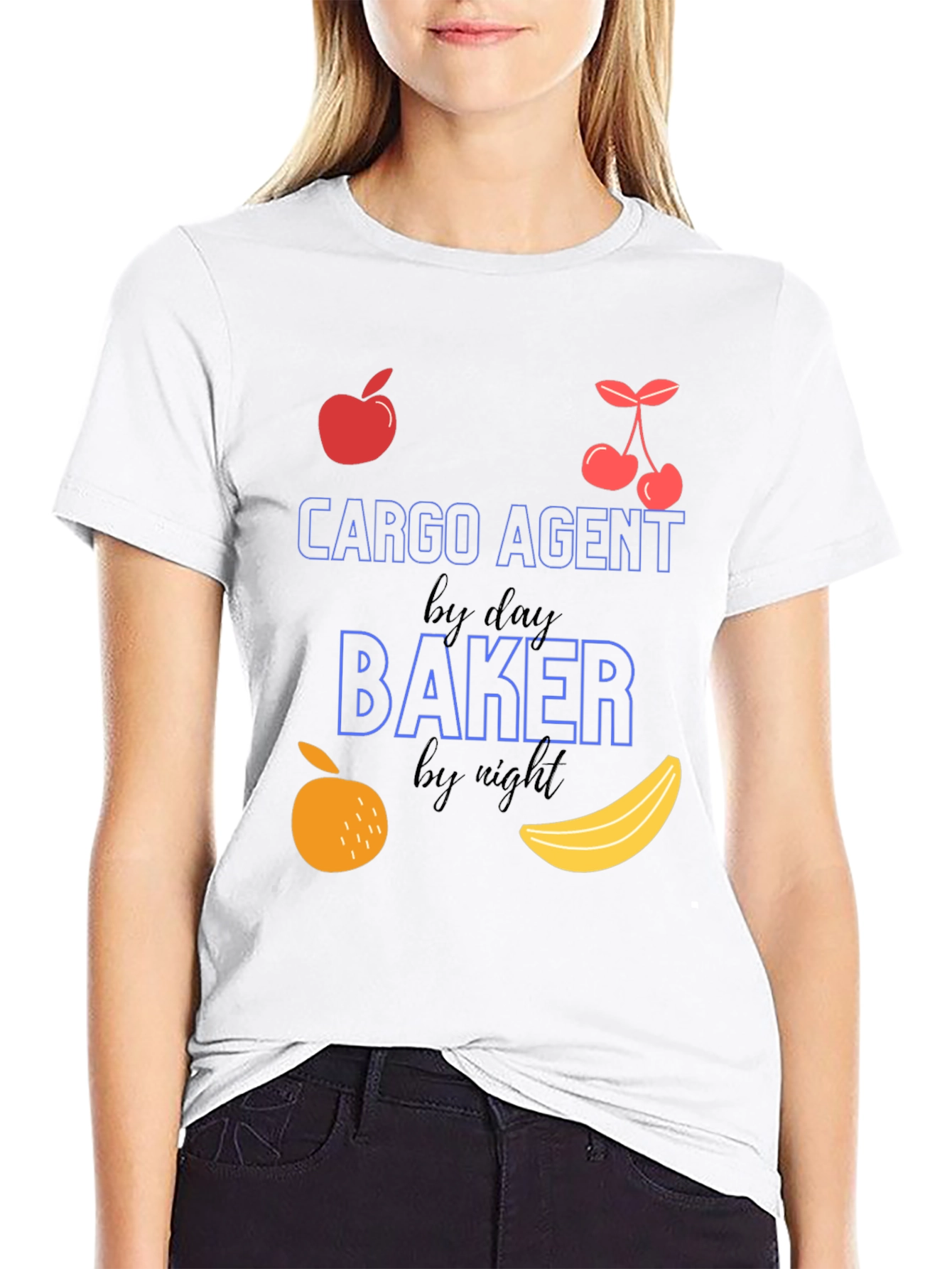 Black Cargo Agent Baker Funny T-Shirt view 9