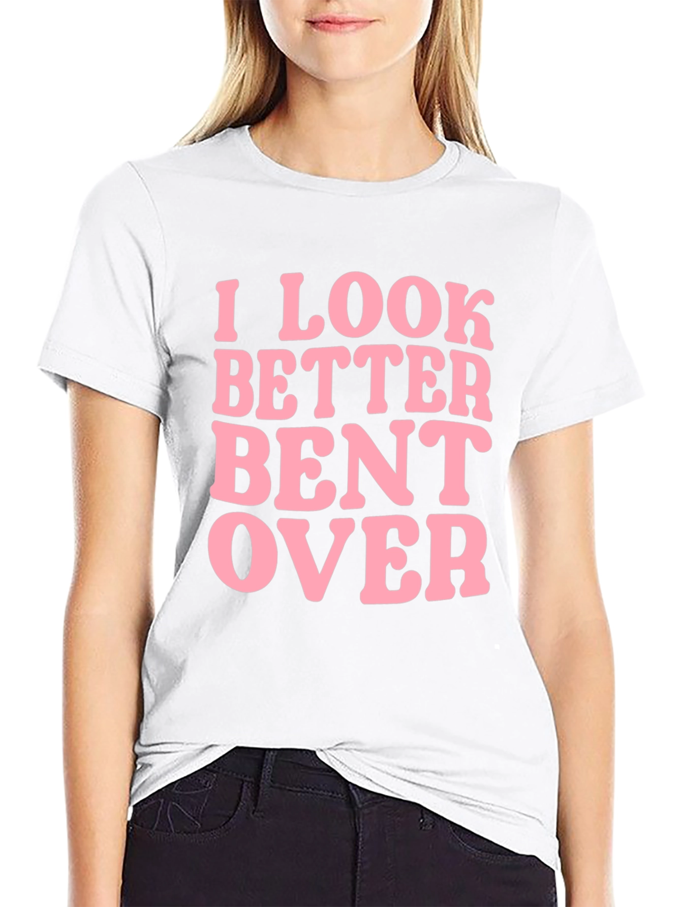 Black I Look Better Bent Over Graphic Tee view 9