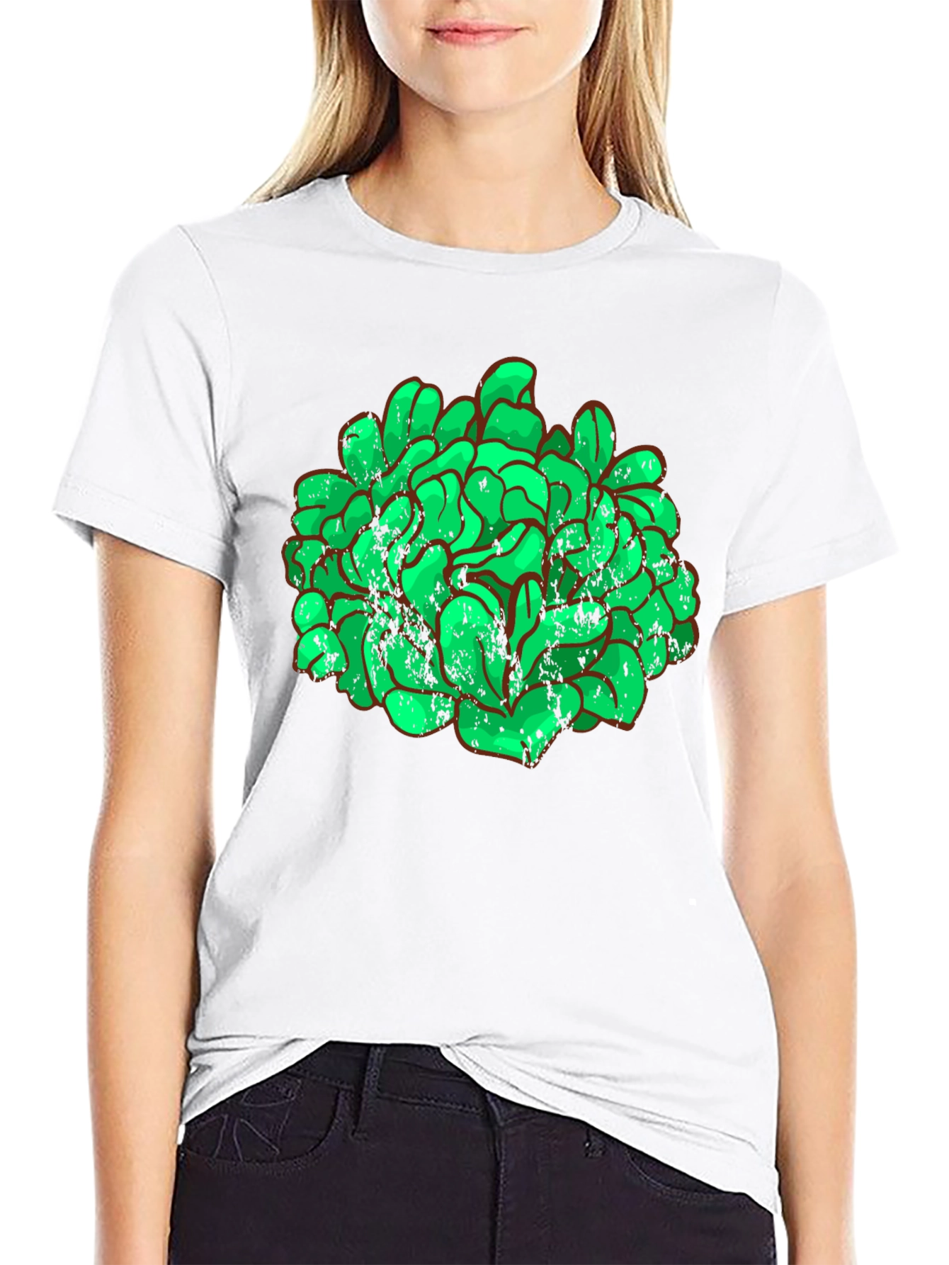Black Green Brain Graphic Black Tee view 9