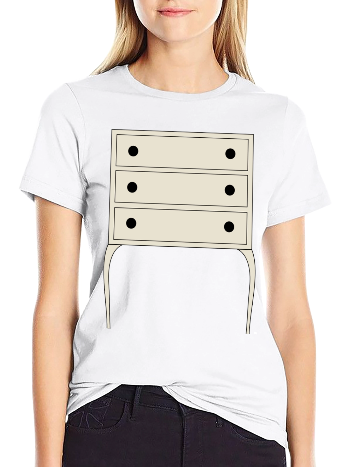 Black Drawer Dresser Graphic Tee - Unique Design view 9