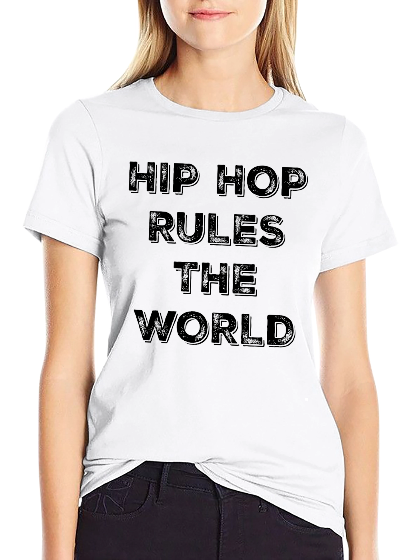 Black Hip Hop Rules the World Black T-Shirt view 9