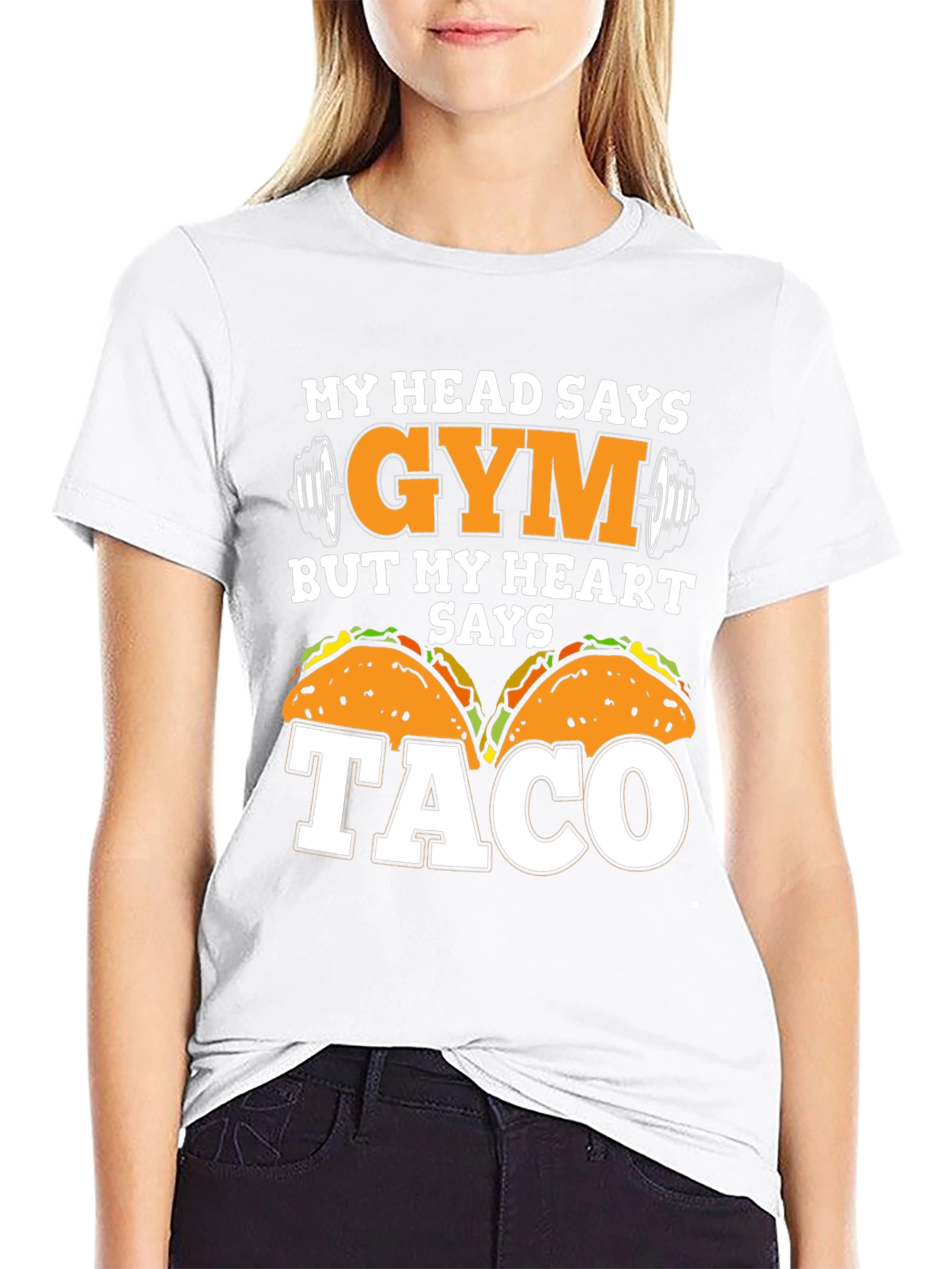 Black Gym vs Taco Funny T-Shirt view 9