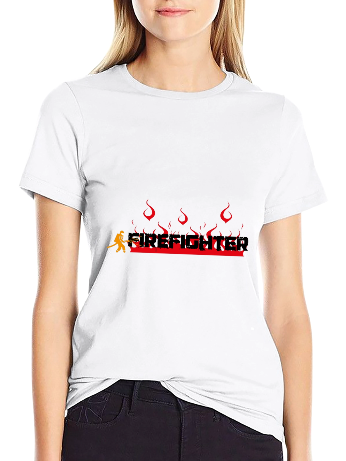 Black Firefighter T-Shirt - Bold Graphic Tee view 9