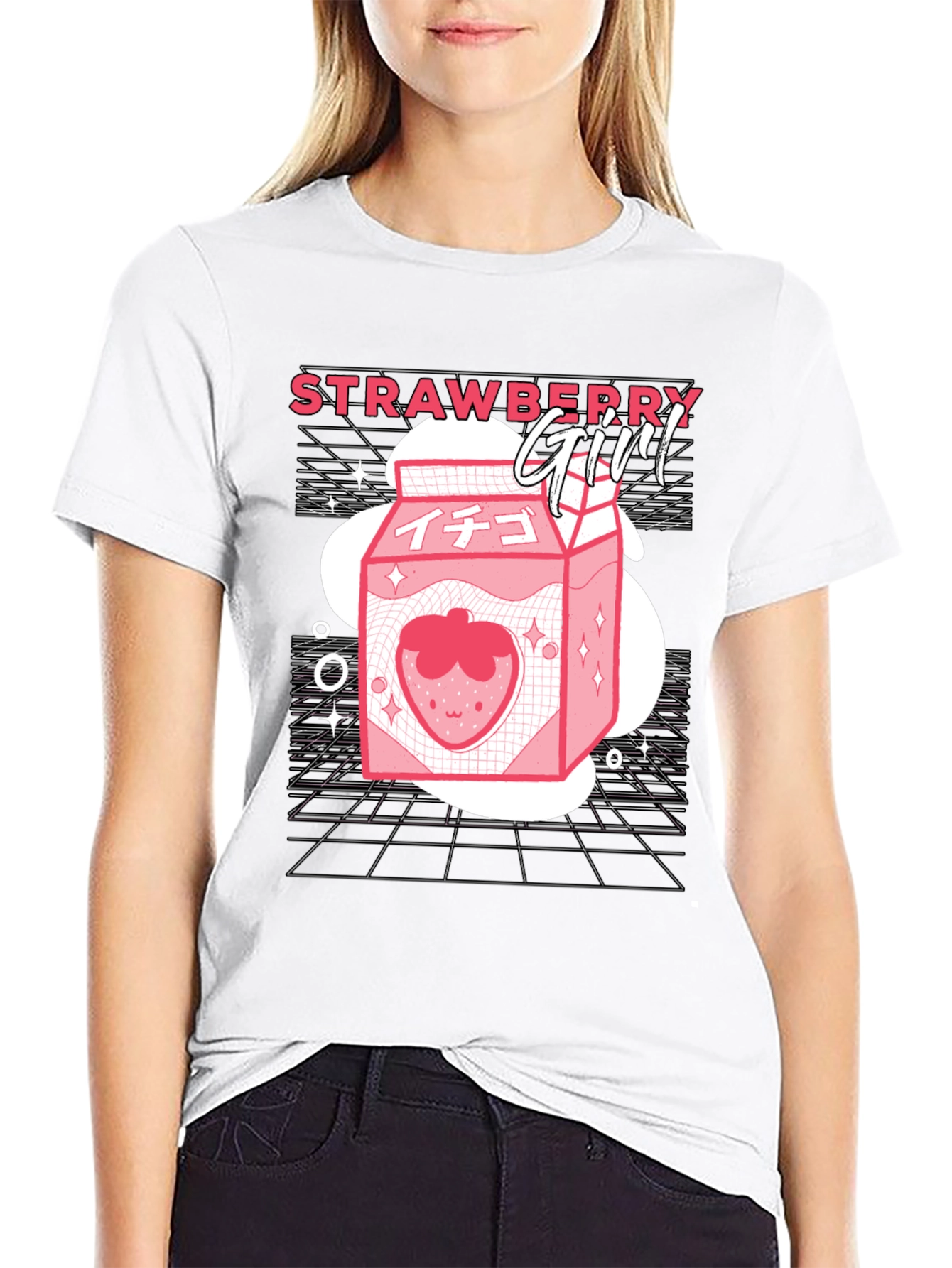 Black Strawberry Girl Graphic Tee - Anime Inspired view 9
