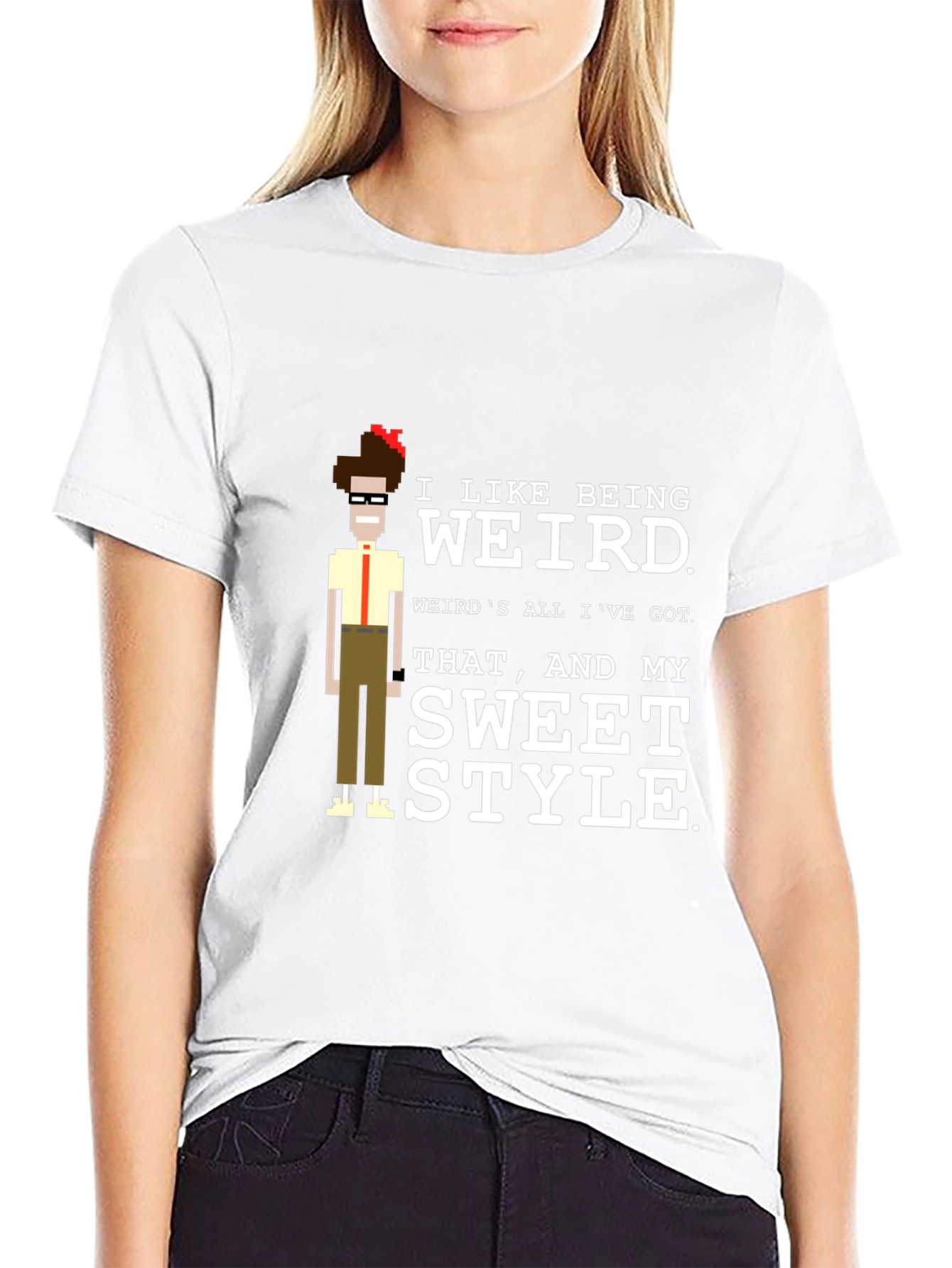 Black I Like Being Weird T-Shirt view 9