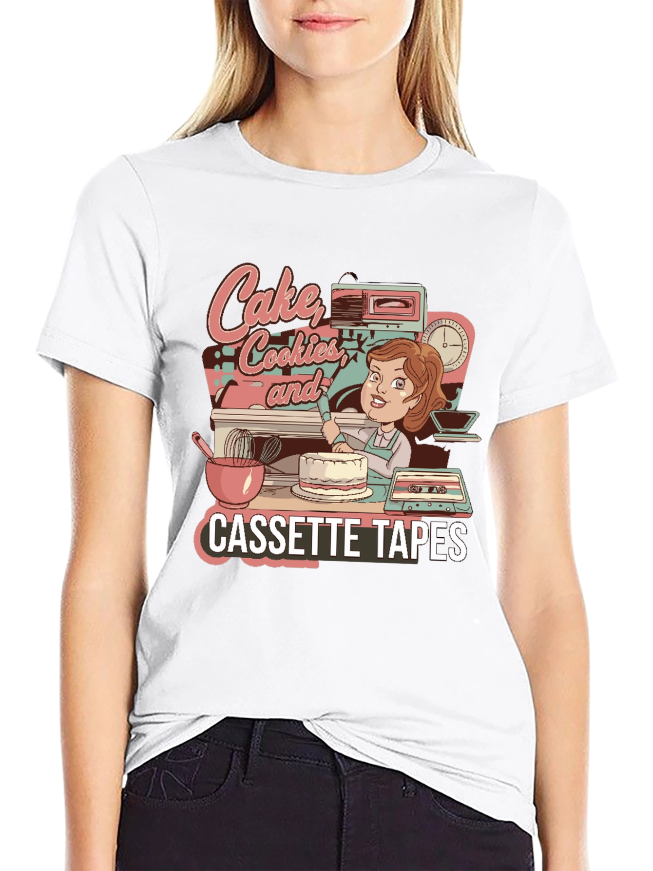 Black Cake, Cookies & Cassette Tapes Graphic Tee view 9