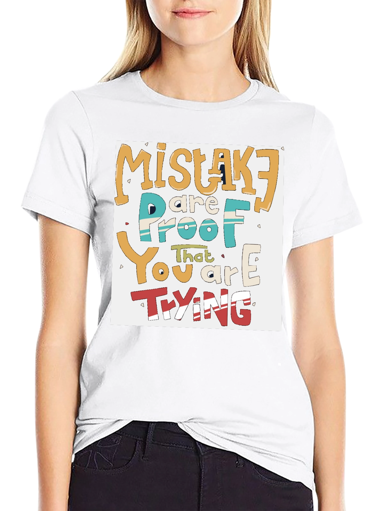 Black Mistakes Are Proof You Are Trying T-Shirt view 9