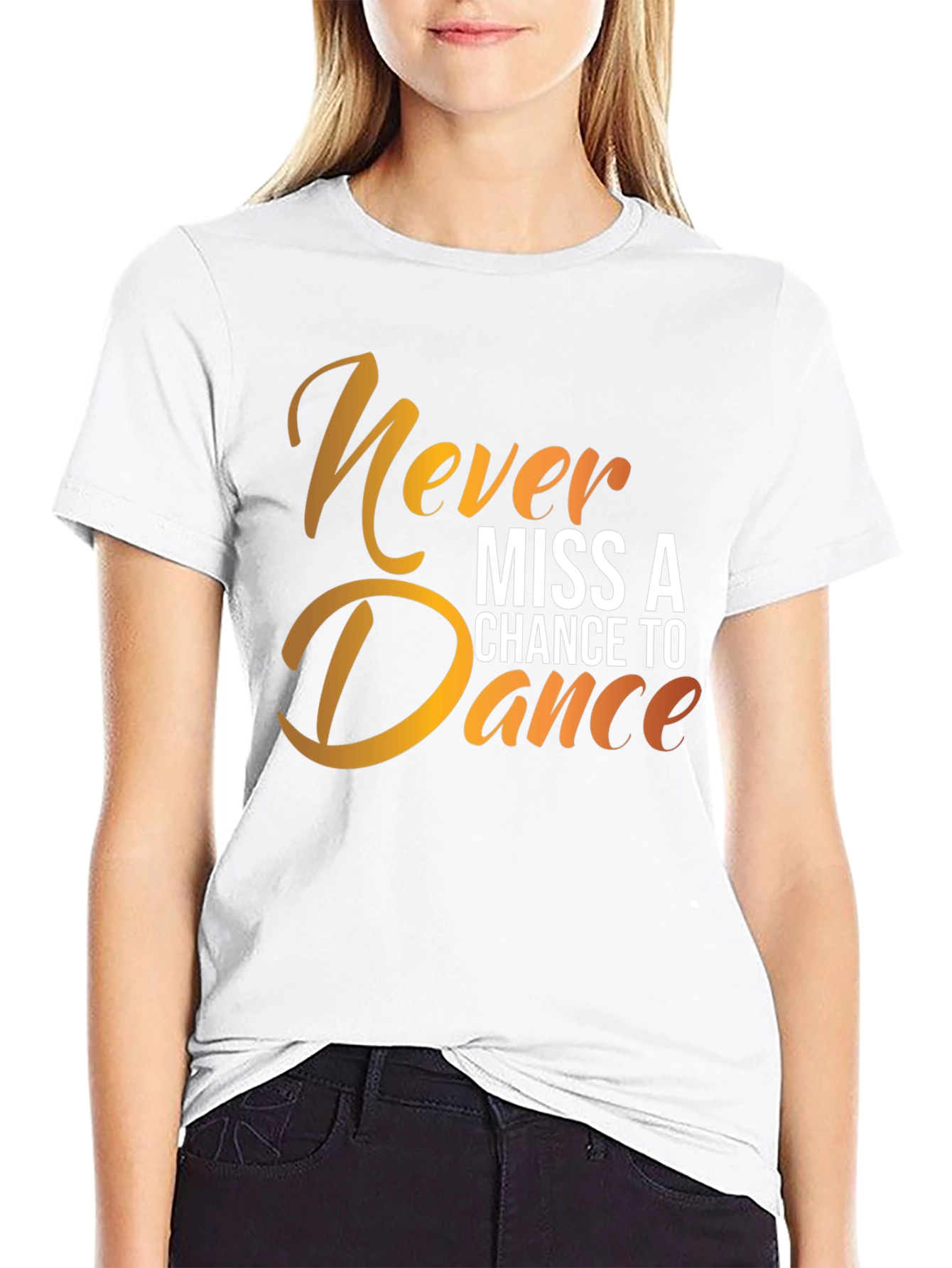 Black Never Miss a Chance to Dance Black T-Shirt view 9