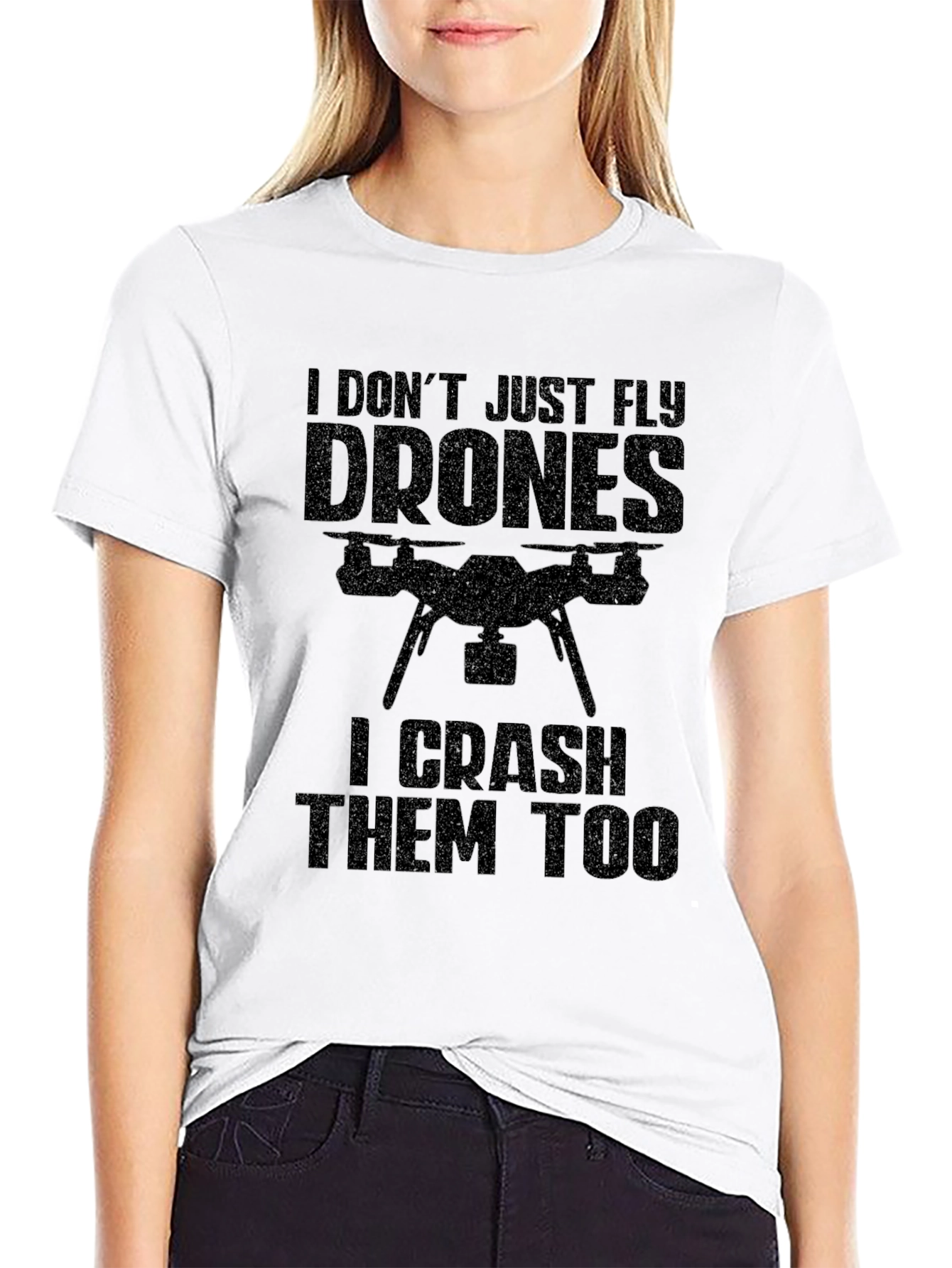 Drone Pilot Black T-Shirt - Fly Drones Crash Too - 9