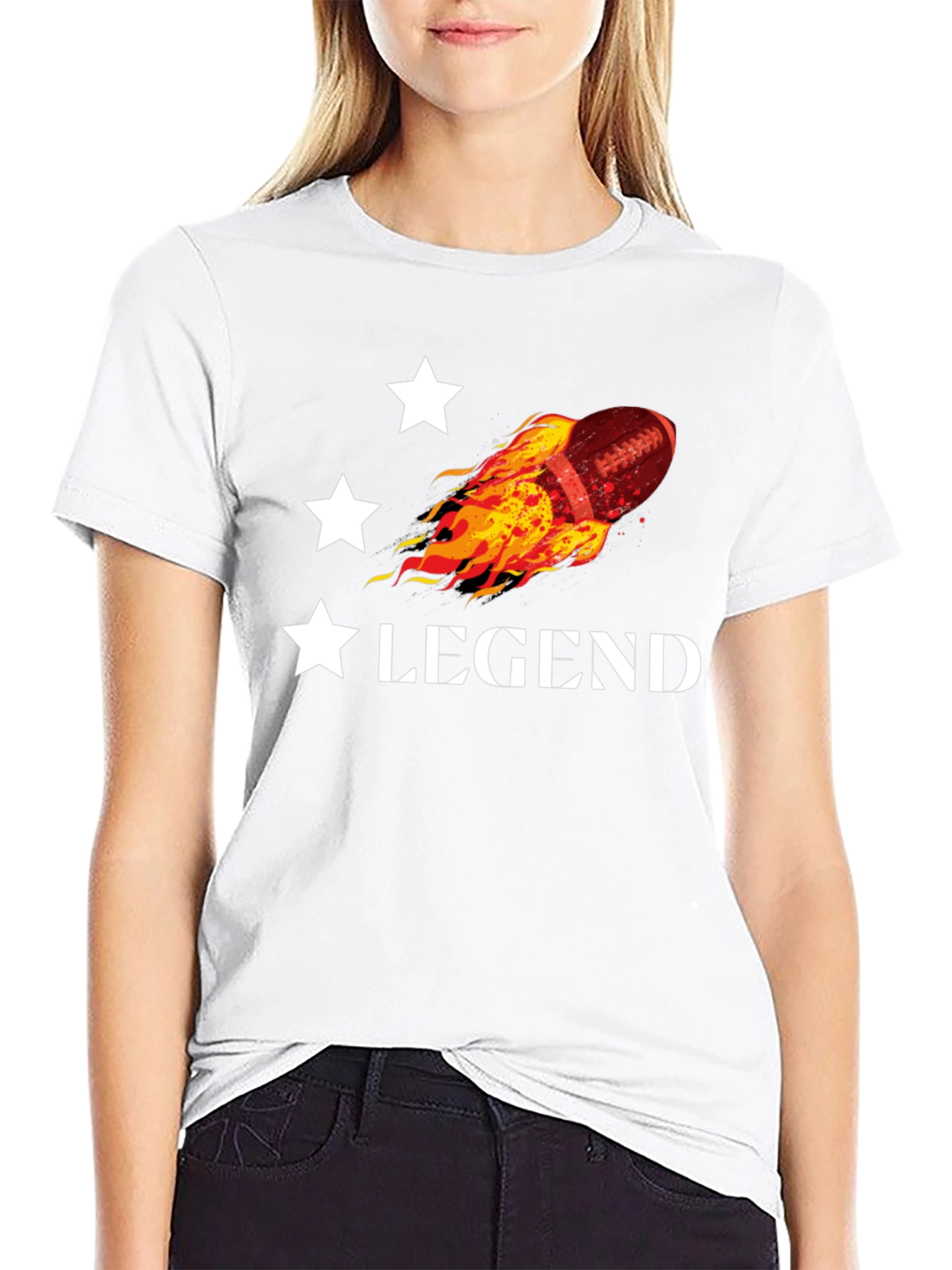 Black Legend Football Graphic Tee view 9