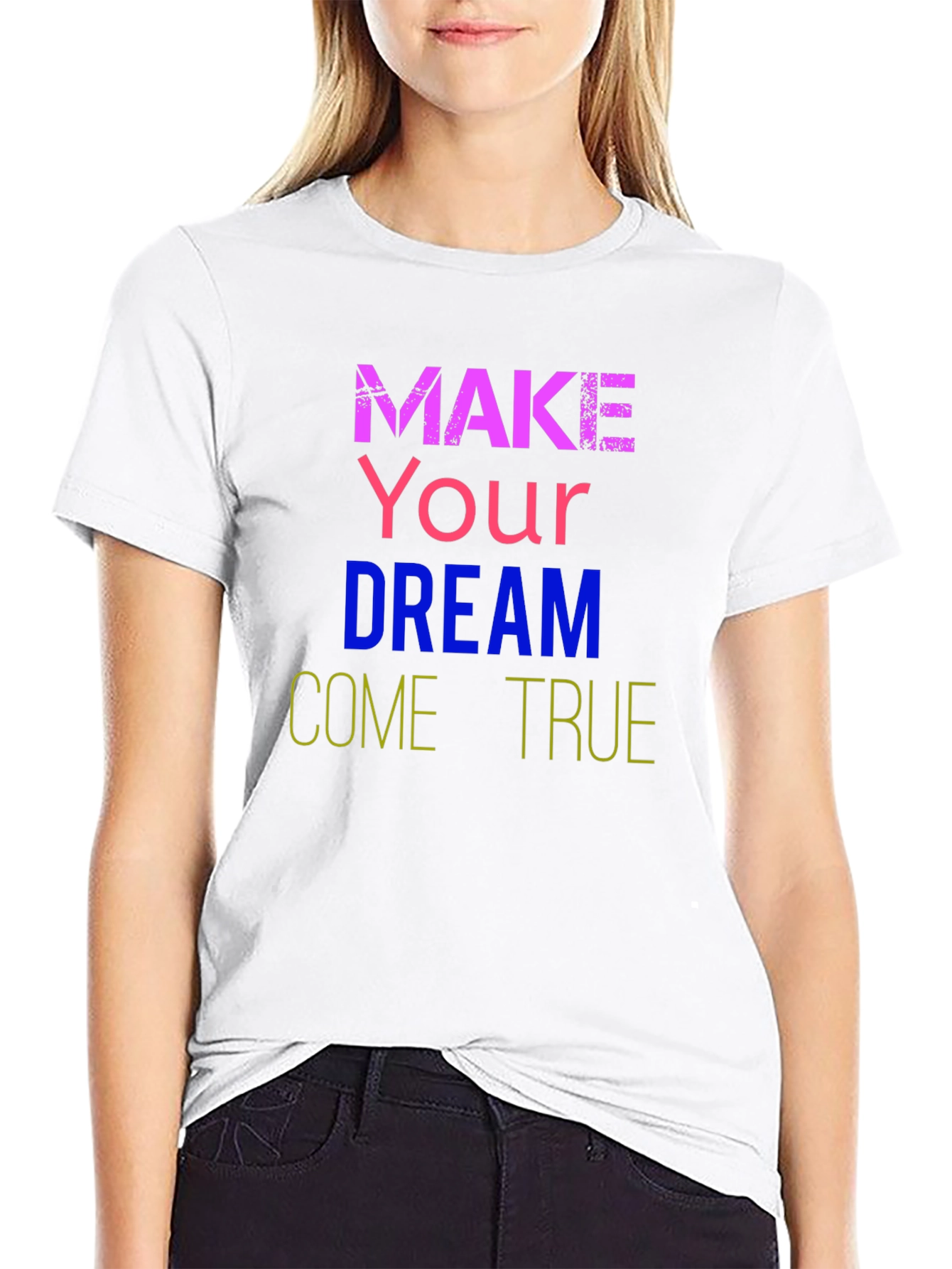 Black Dream Come True T-Shirt - Motivational Tee view 9