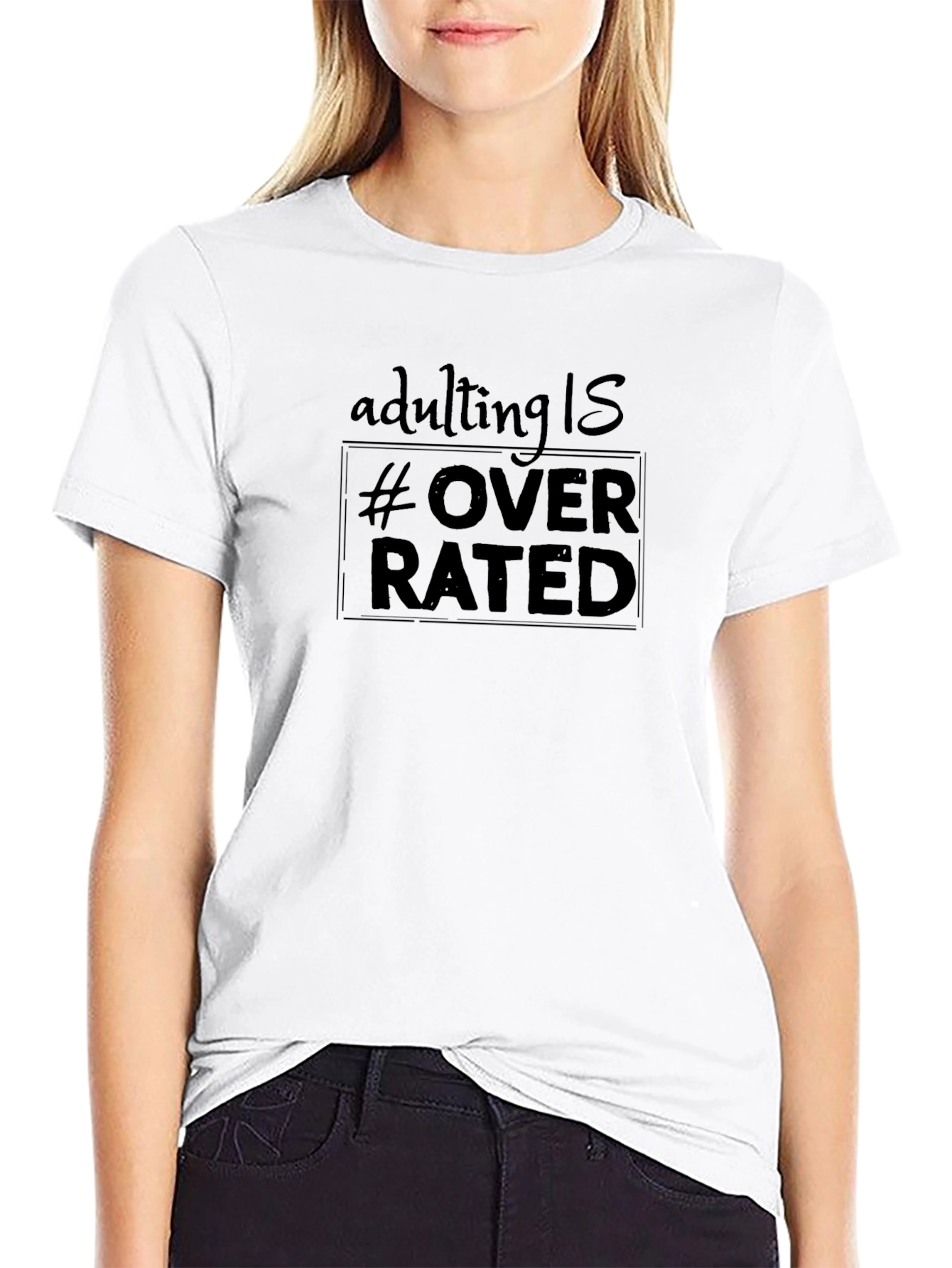 Black Adulting is Overrated Black T-Shirt view 9