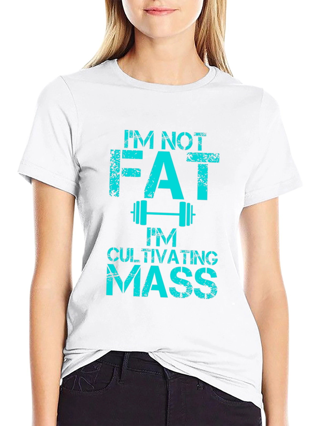 Black I'm Not Fat Cultivating Mass Graphic Tee view 9