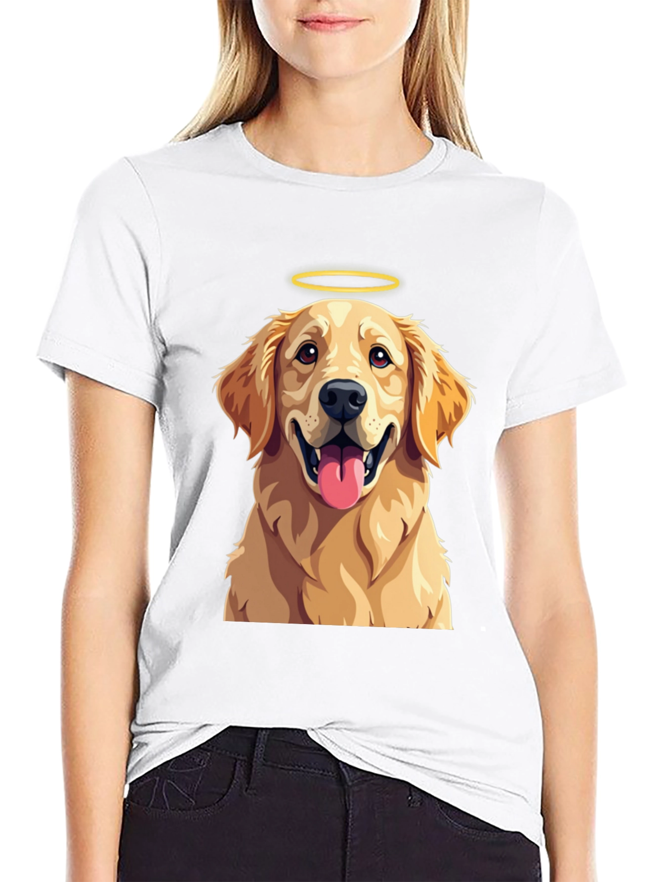 Angel Golden Retriever T-Shirt - Cute Dog Tee - 9
