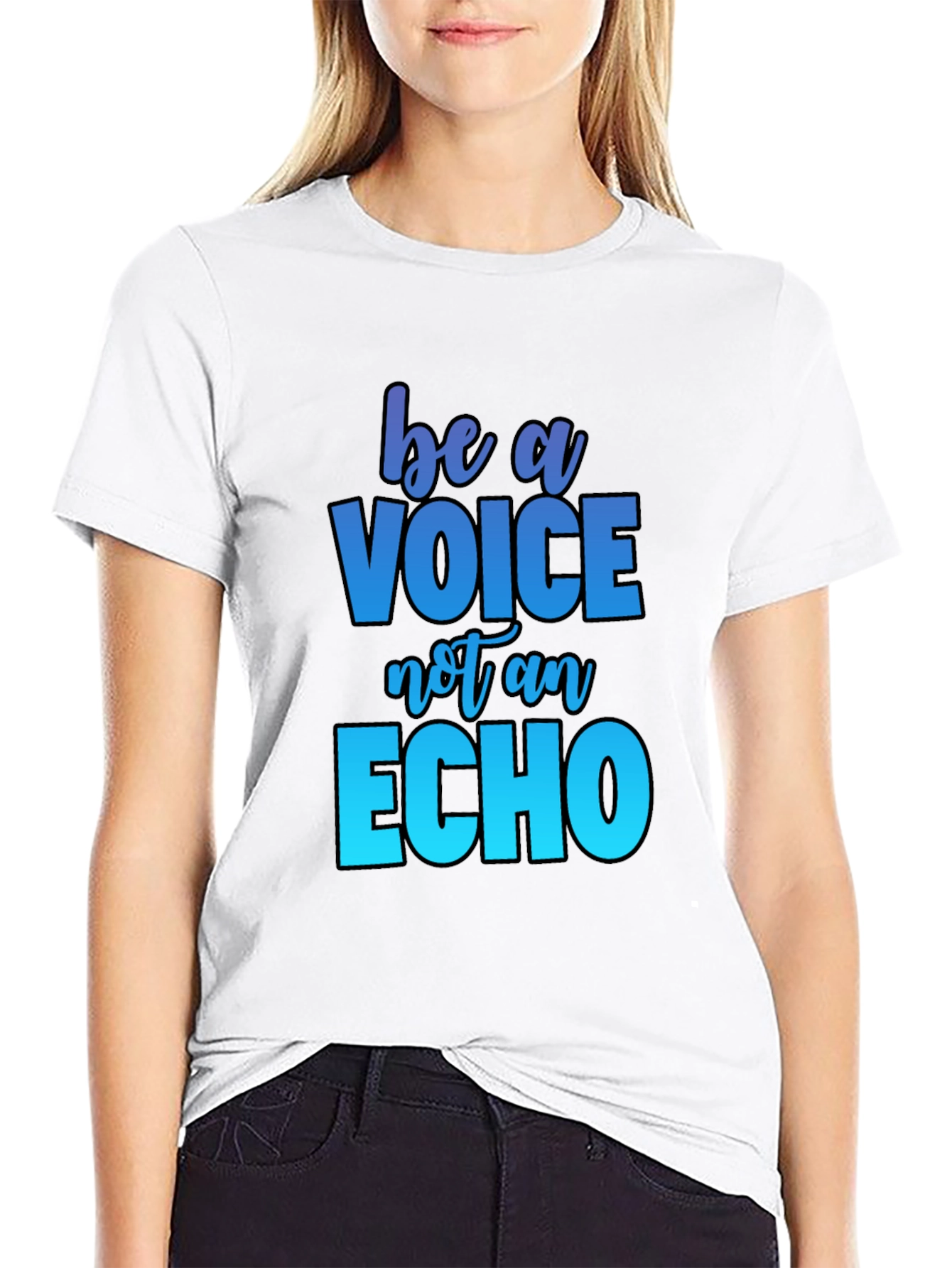 Black Be A Voice T-Shirt view 9