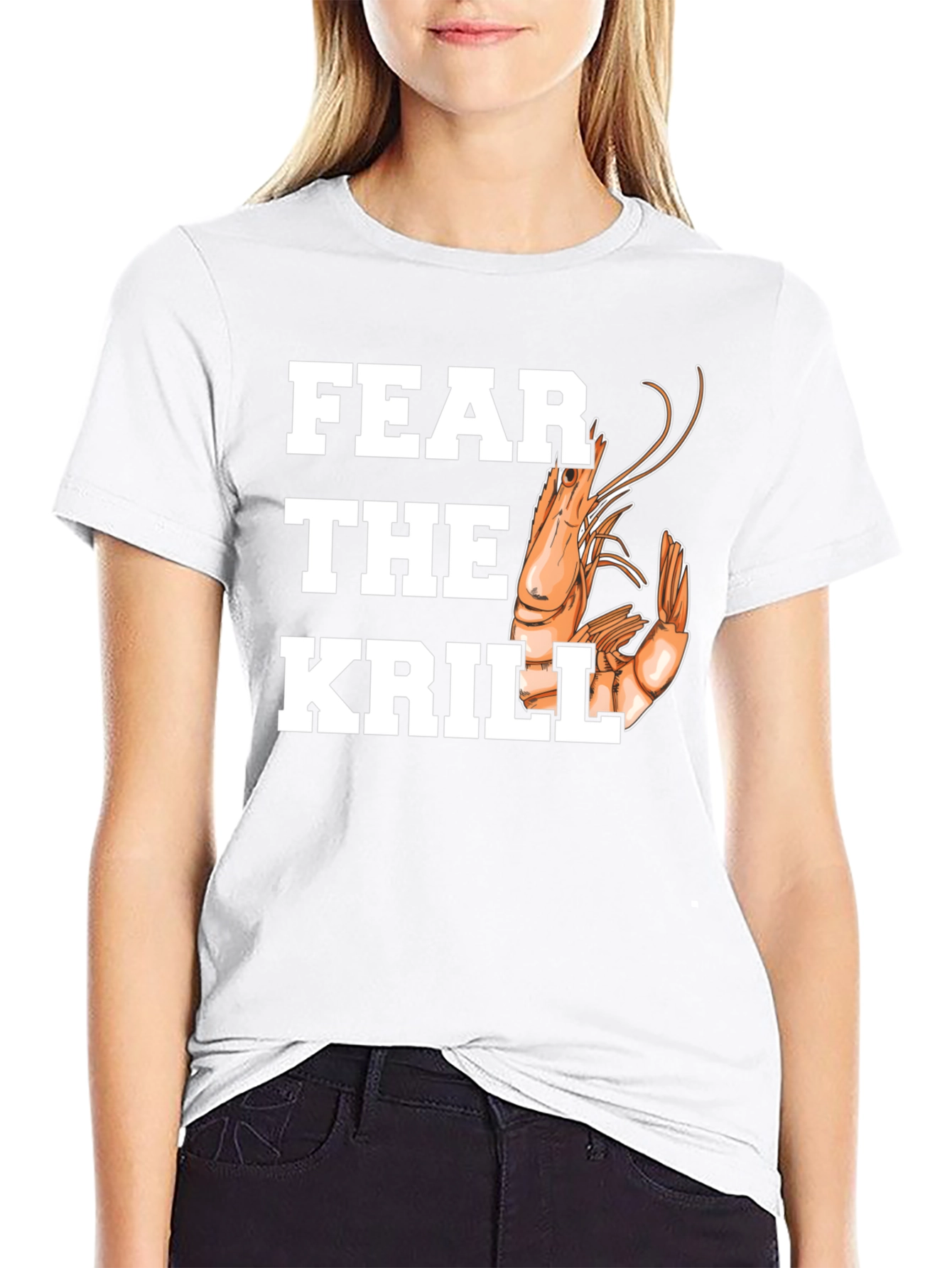 Black Fear the Krill Graphic Tee view 9