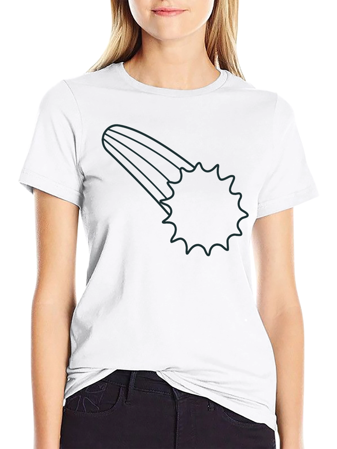 Black Meteor Shower Graphic Black T-Shirt view 9