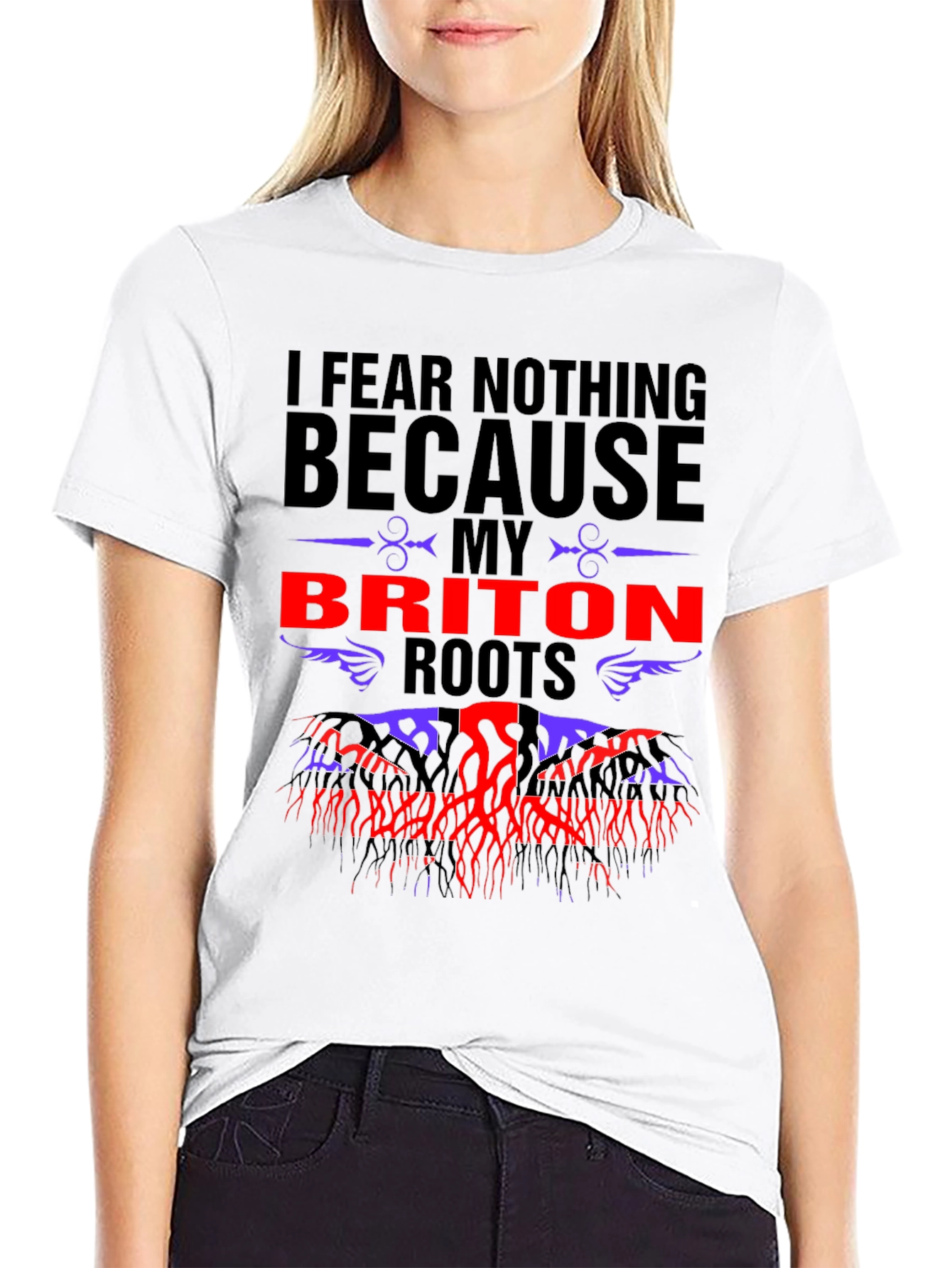 Black Briton Roots T-Shirt - I Fear Nothing Tee view 9