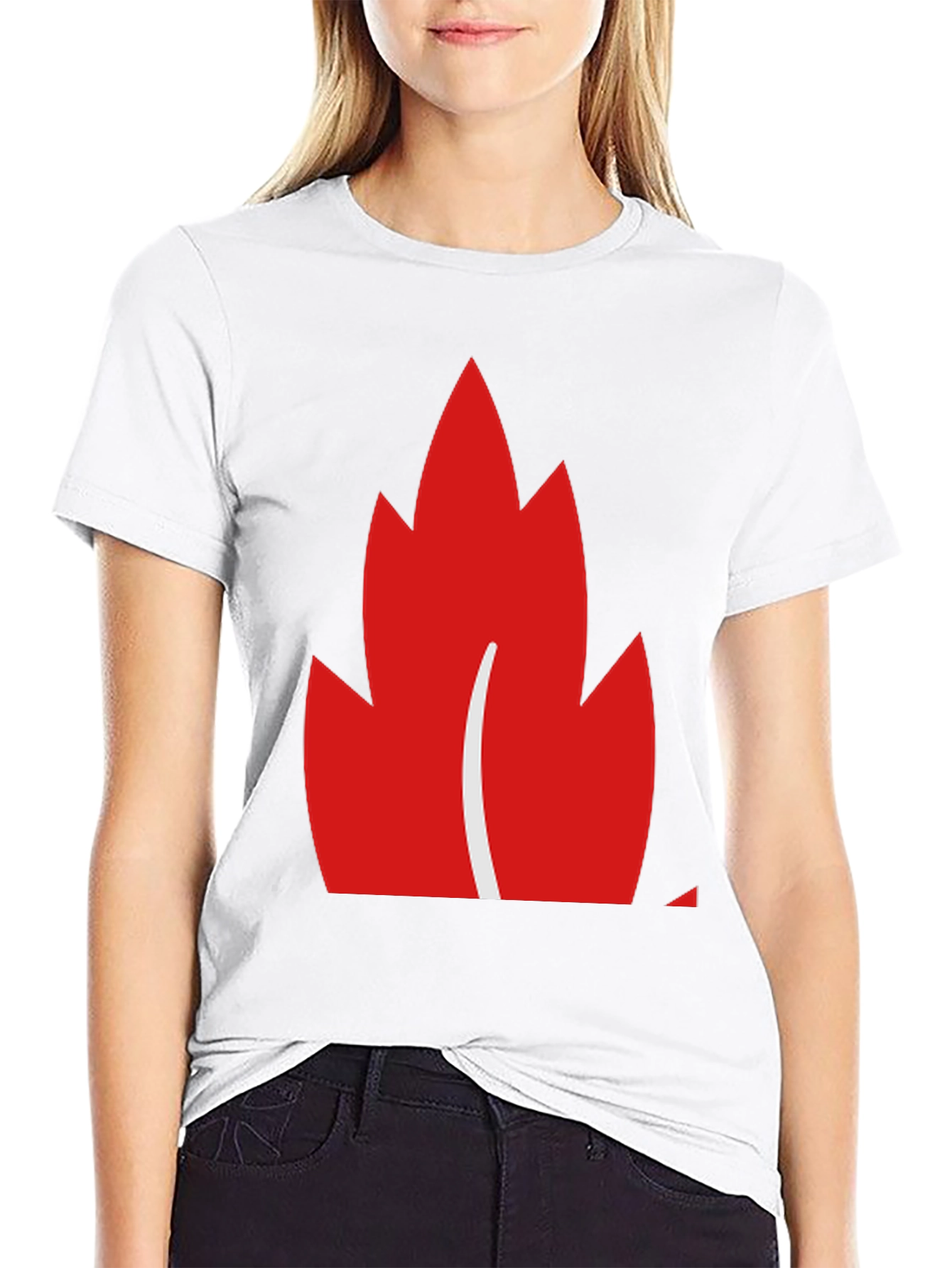 Black Maple Leaf Graphic Tee - Black Casual Shirt view 9