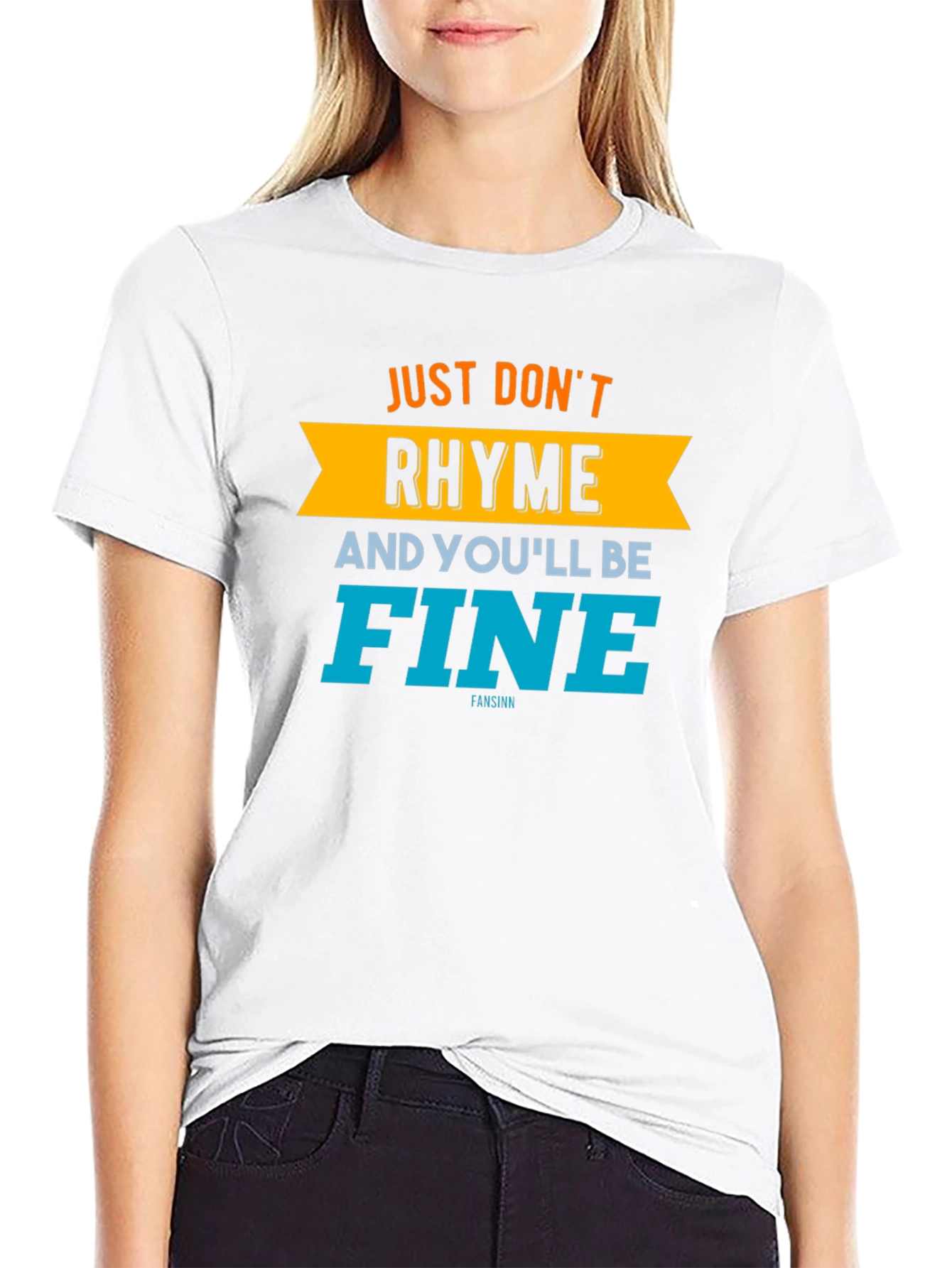 Black Don't Rhyme, You'll Be Fine Graphic Tee view 9