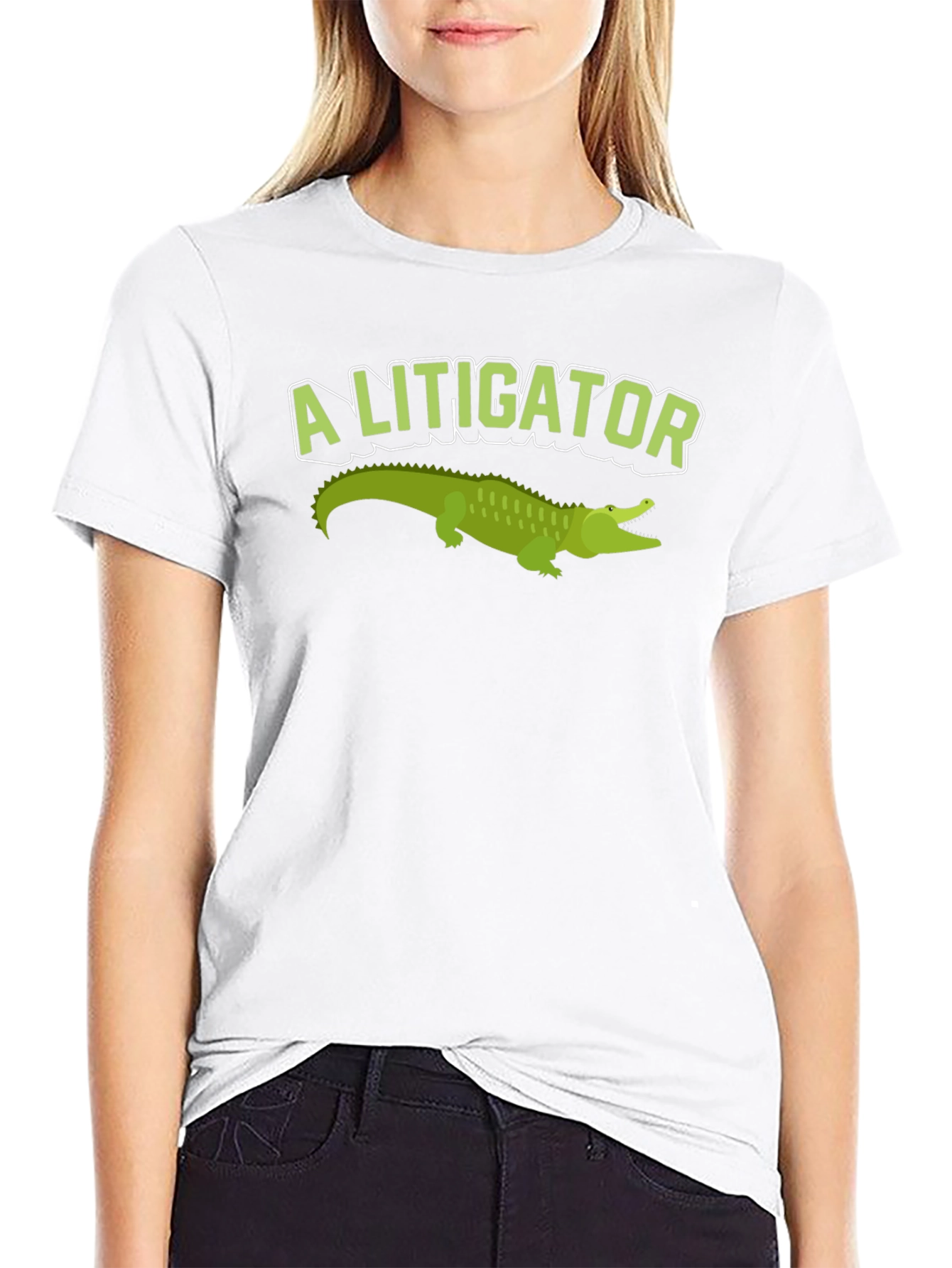 Black A Litigator Alligator T-Shirt - Funny Lawyer Tee view 9
