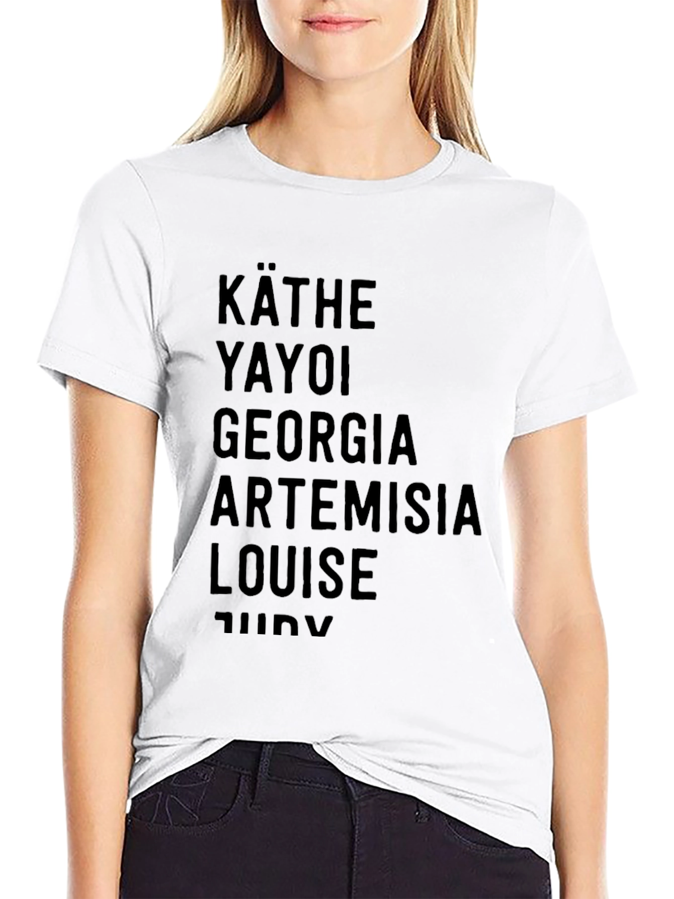 Black Women Artist Names T-Shirt Black view 9