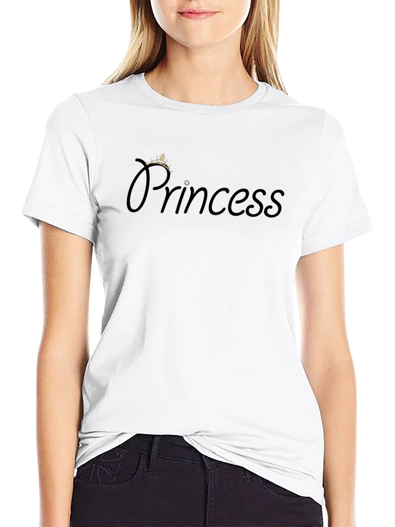 Black Princess Crown Graphic Tee - Black T-Shirt view 9