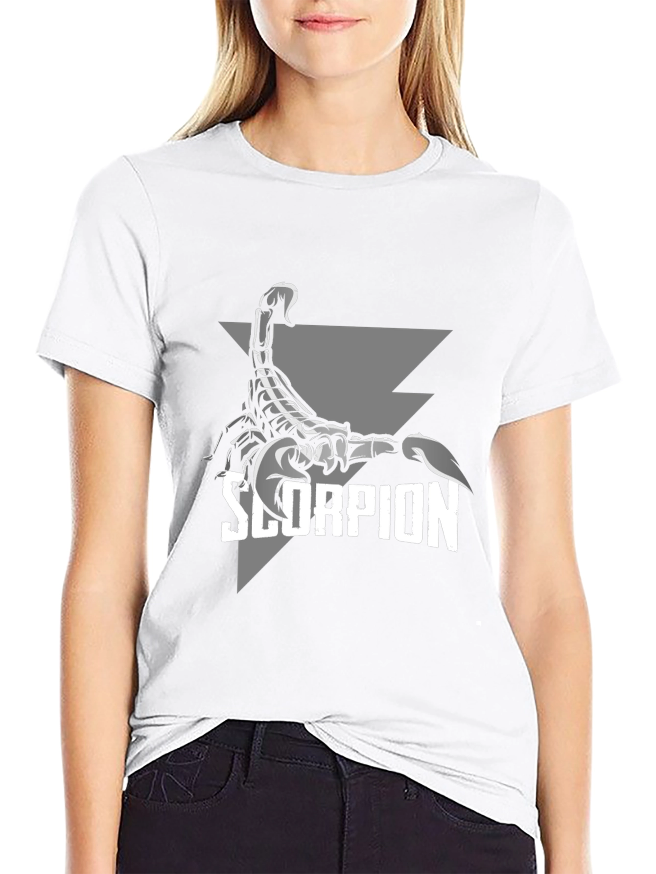 Black Scorpion Graphic Print Crew Neck T-Shirt view 9