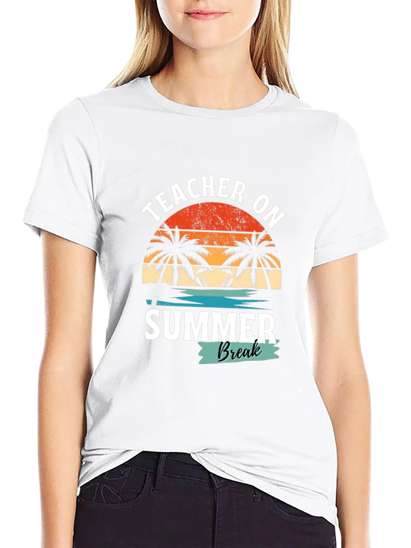 Black Teacher On Summer Break Graphic T-Shirt view 9