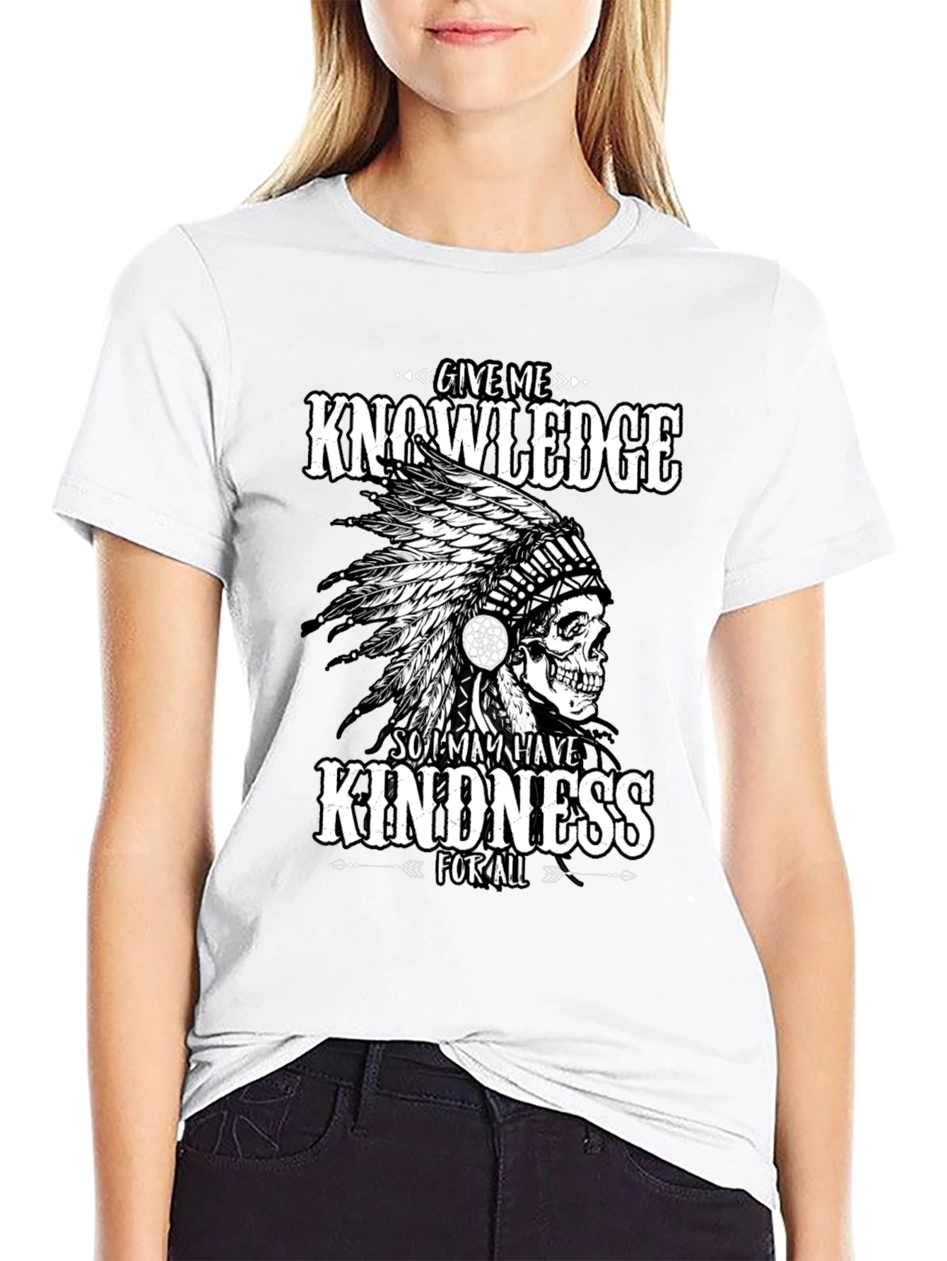 Black Knowledge & Kindness Graphic T-Shirt view 9