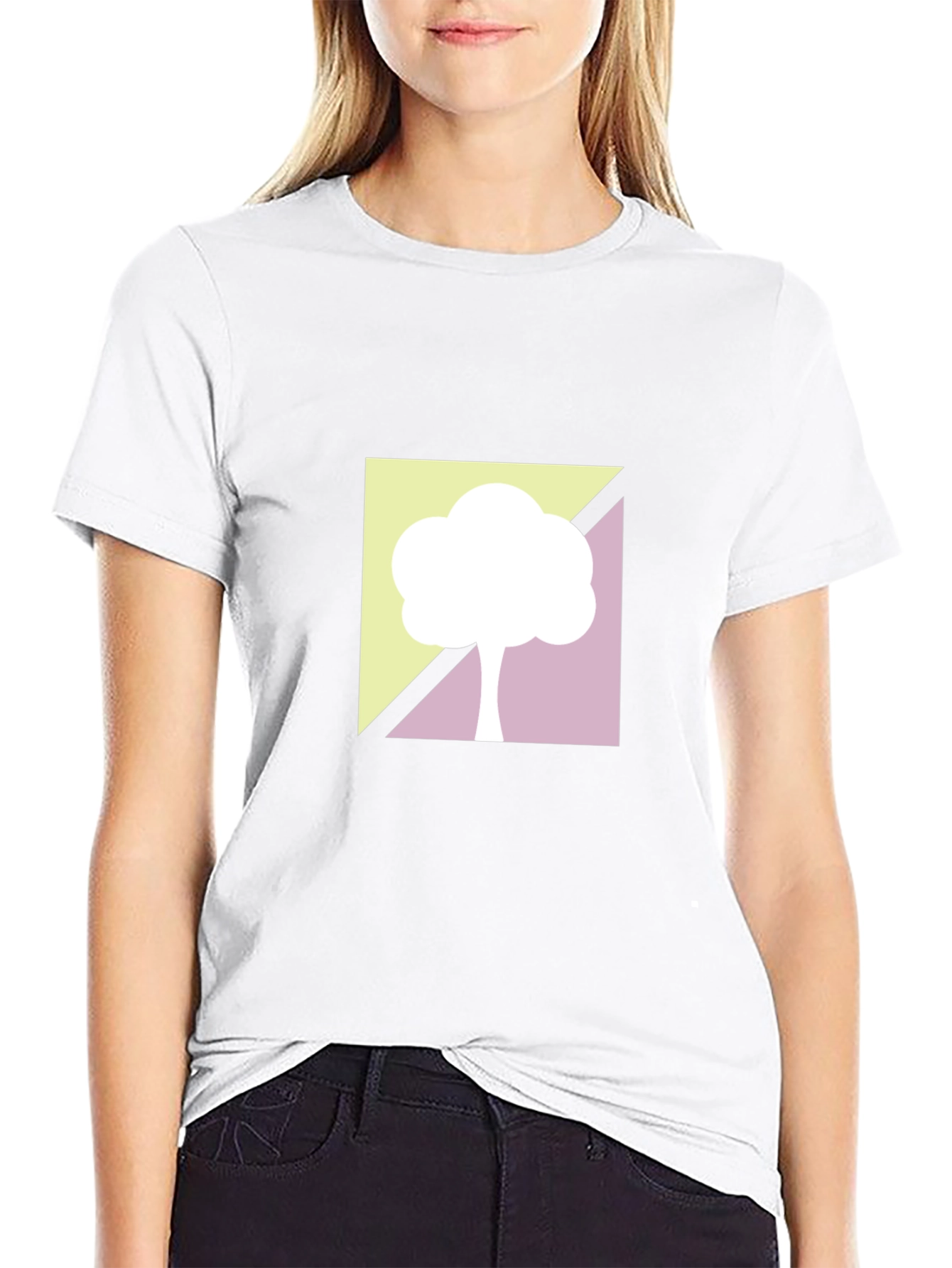 Black Abstract Tree Graphic Tee - Modern Style view 9