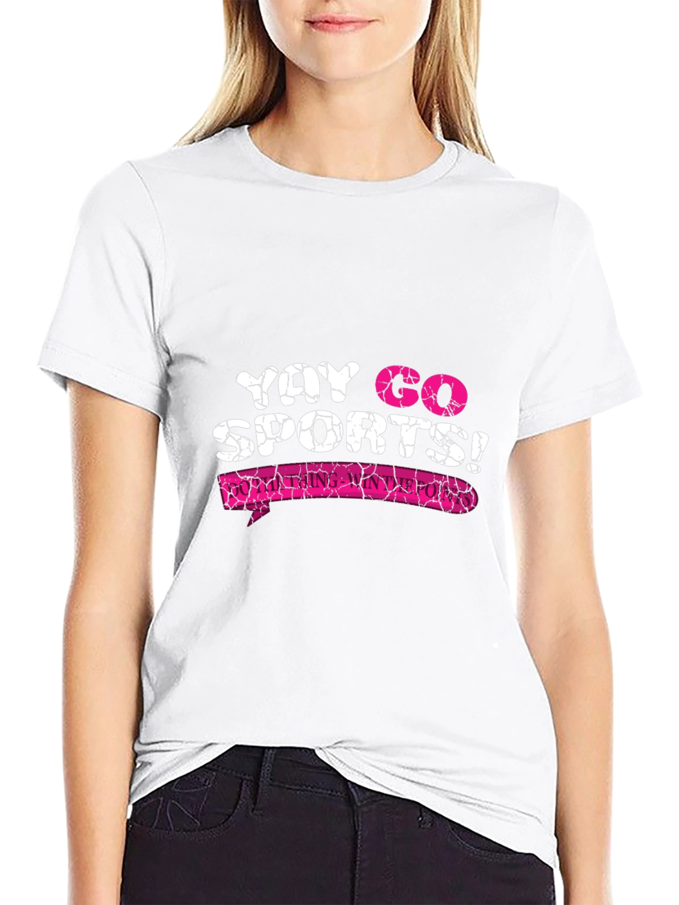 Black Funny Sports T-Shirt - Yay Go Sports! view 9