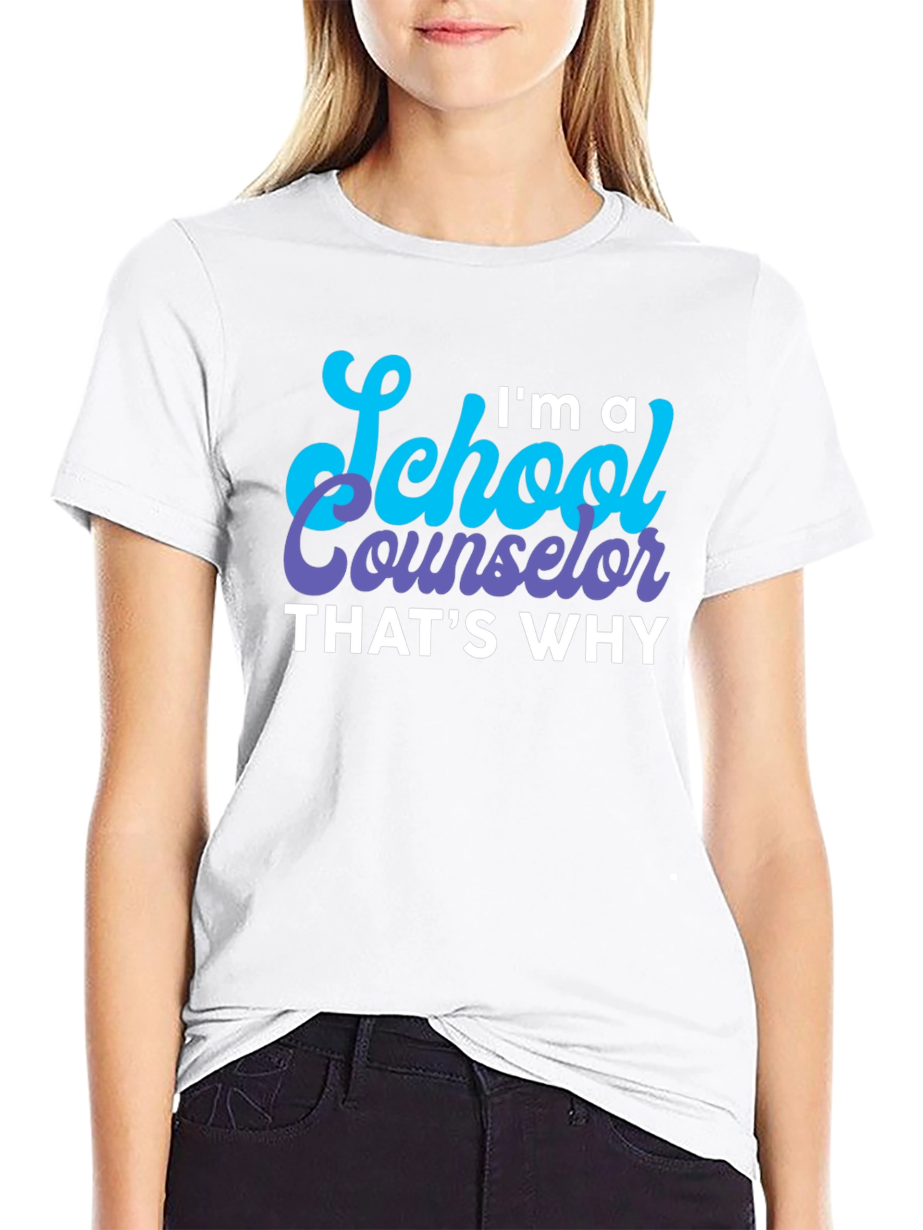 Black I'm a School Counselor T-Shirt Funny Counselor Tee view 9