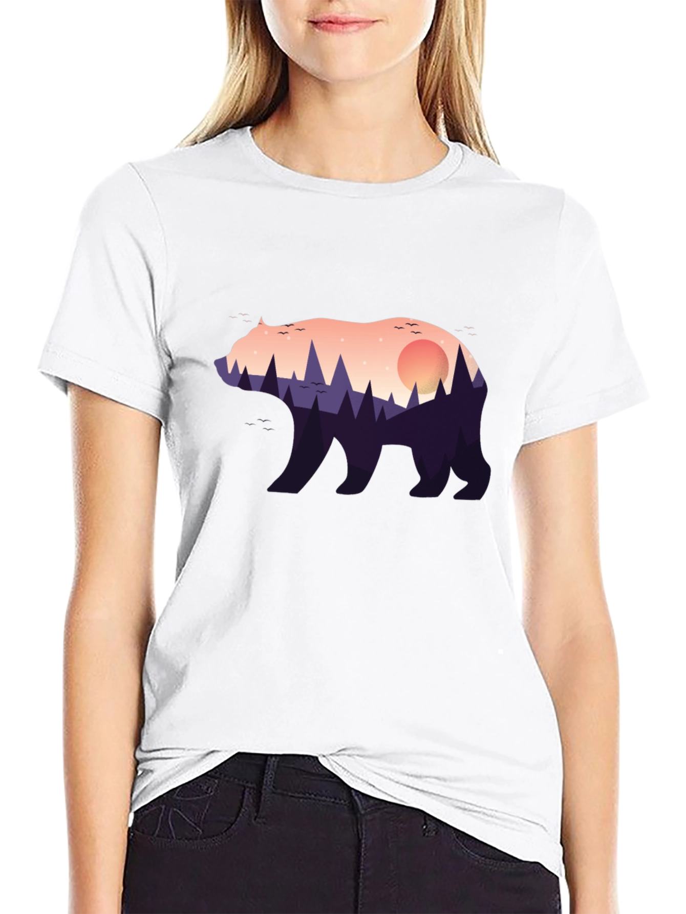 Black Nature Bear Graphic Tee - Stylish Menswear view 9