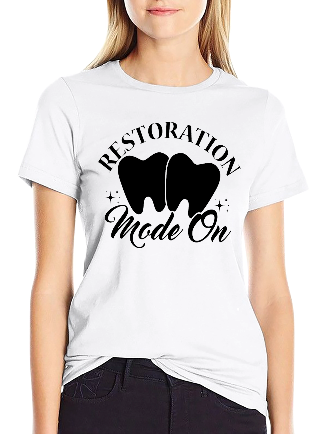 Black Restoration Mode On T-Shirt - Dentist Gift view 9