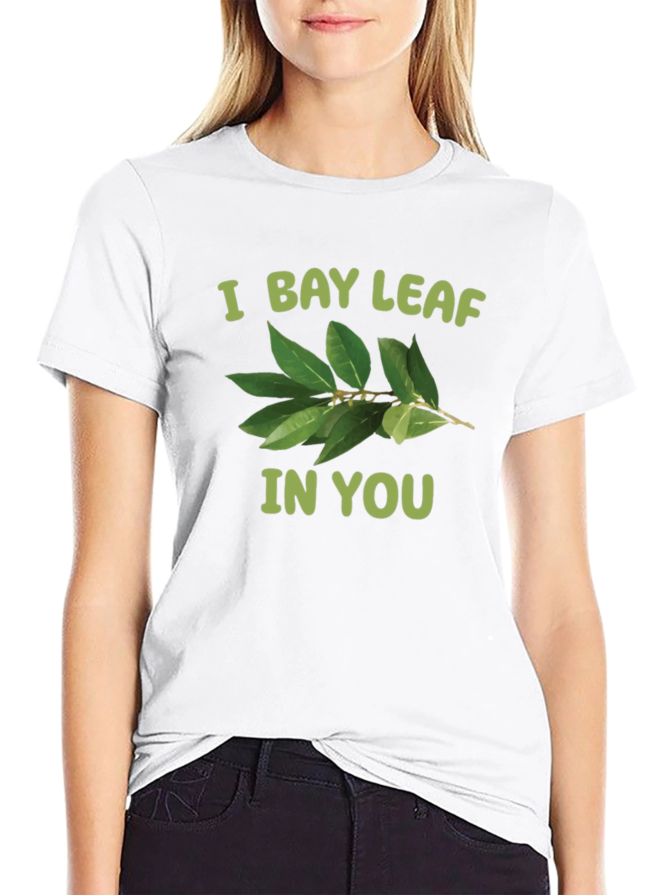 Black I Bay Leaf In You T-Shirt view 9