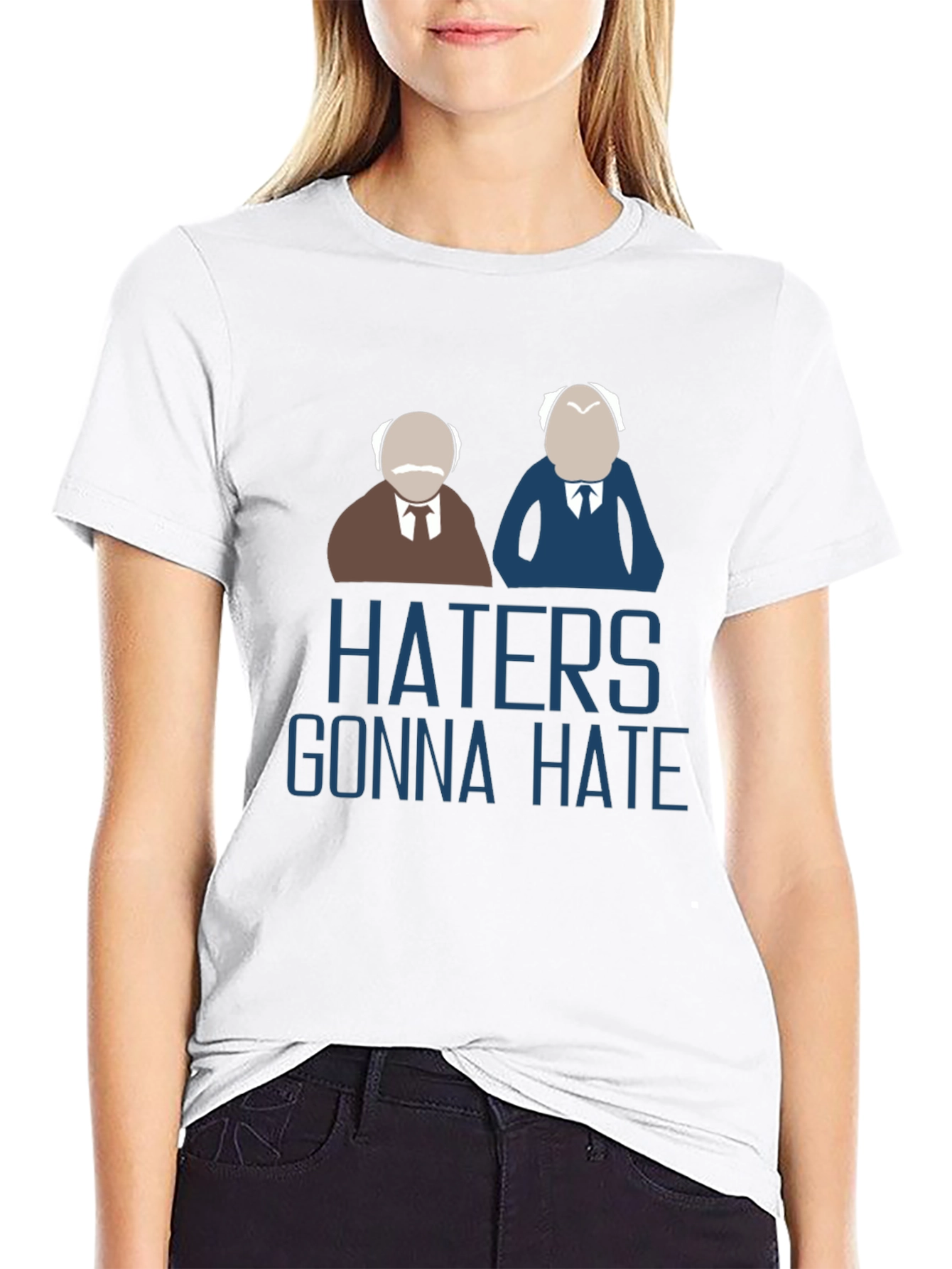 Black Haters Gonna Hate Black T-Shirt view 9