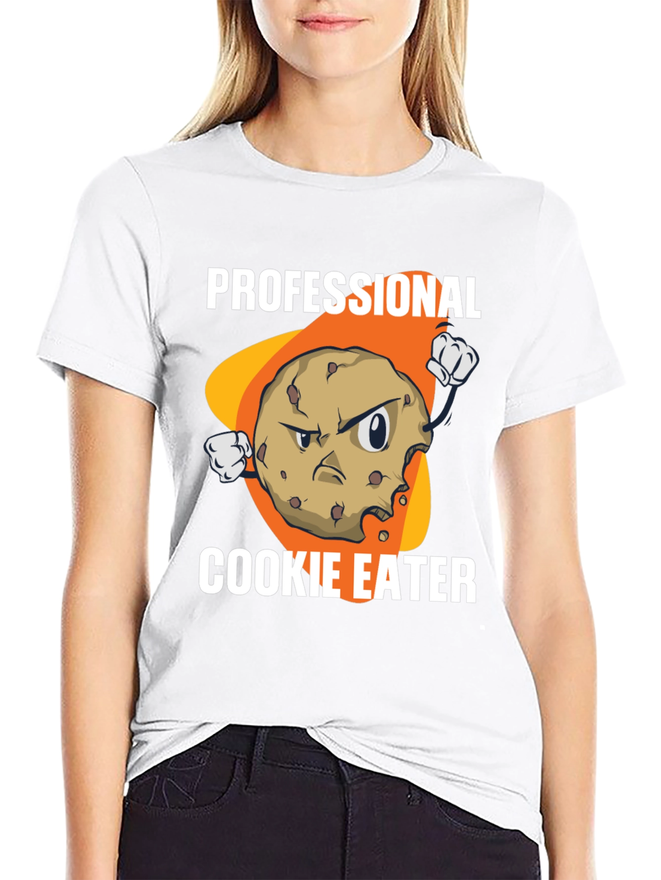 Black Professional Cookie Eater T-Shirt view 9