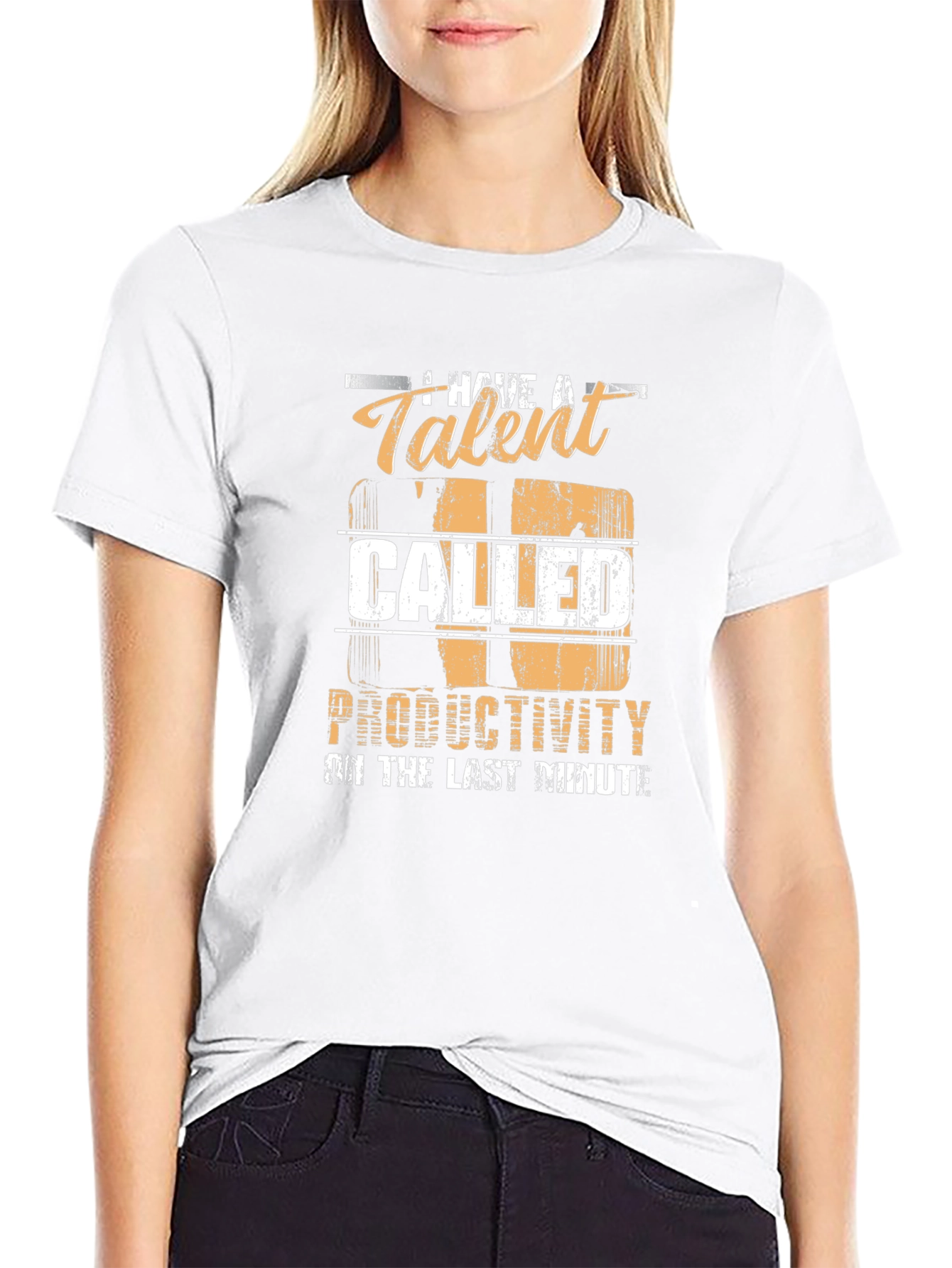Black Funny Productivity Talent Graphic T-Shirt view 9