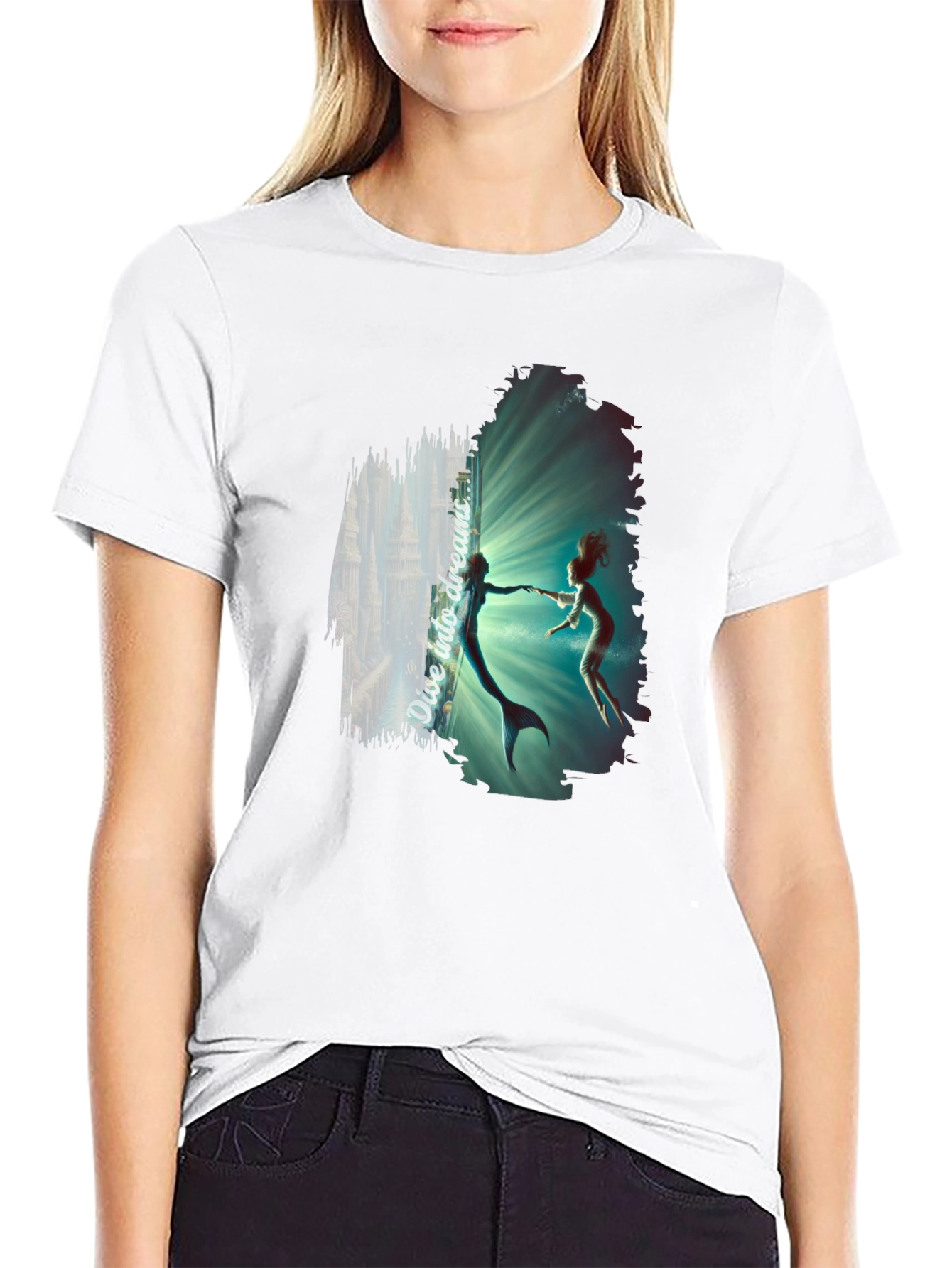 Black Dive Into Dreams Black T-Shirt view 9